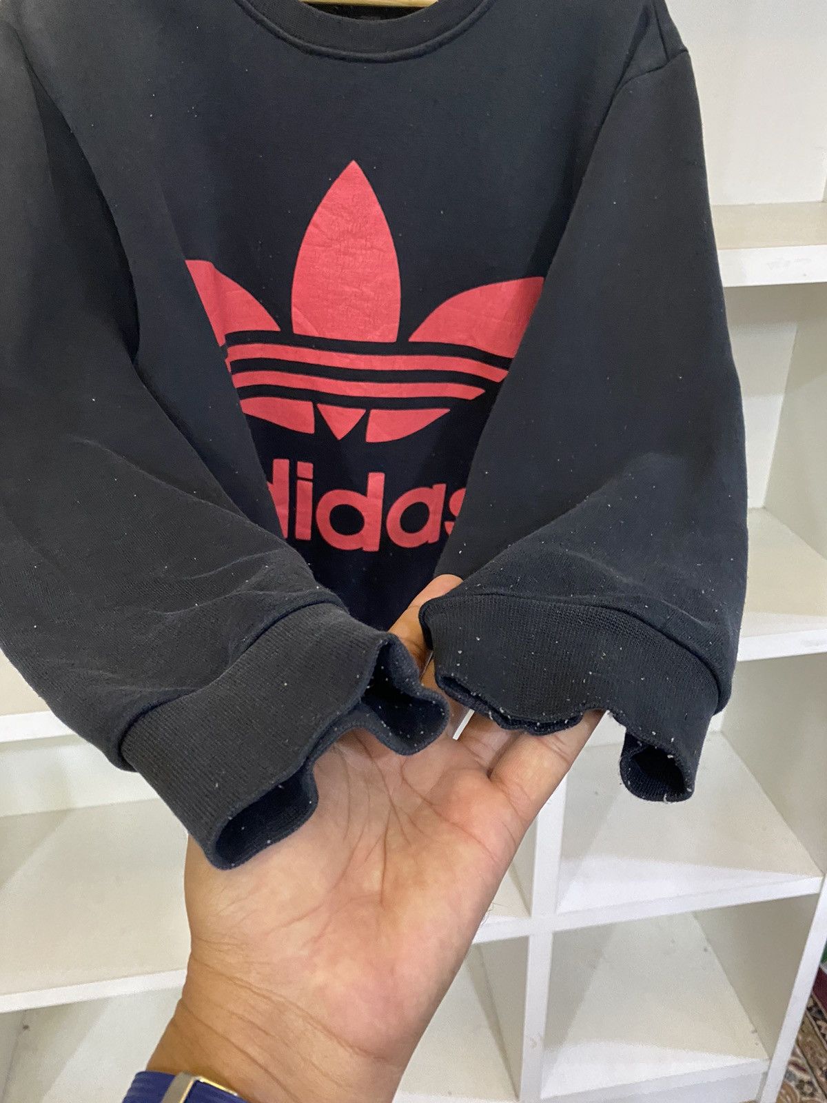 Adidas × Vintage Vintage Adidas Big Logo Sweatshirt Size US S / EU 44-46 / 1 - 5 Thumbnail