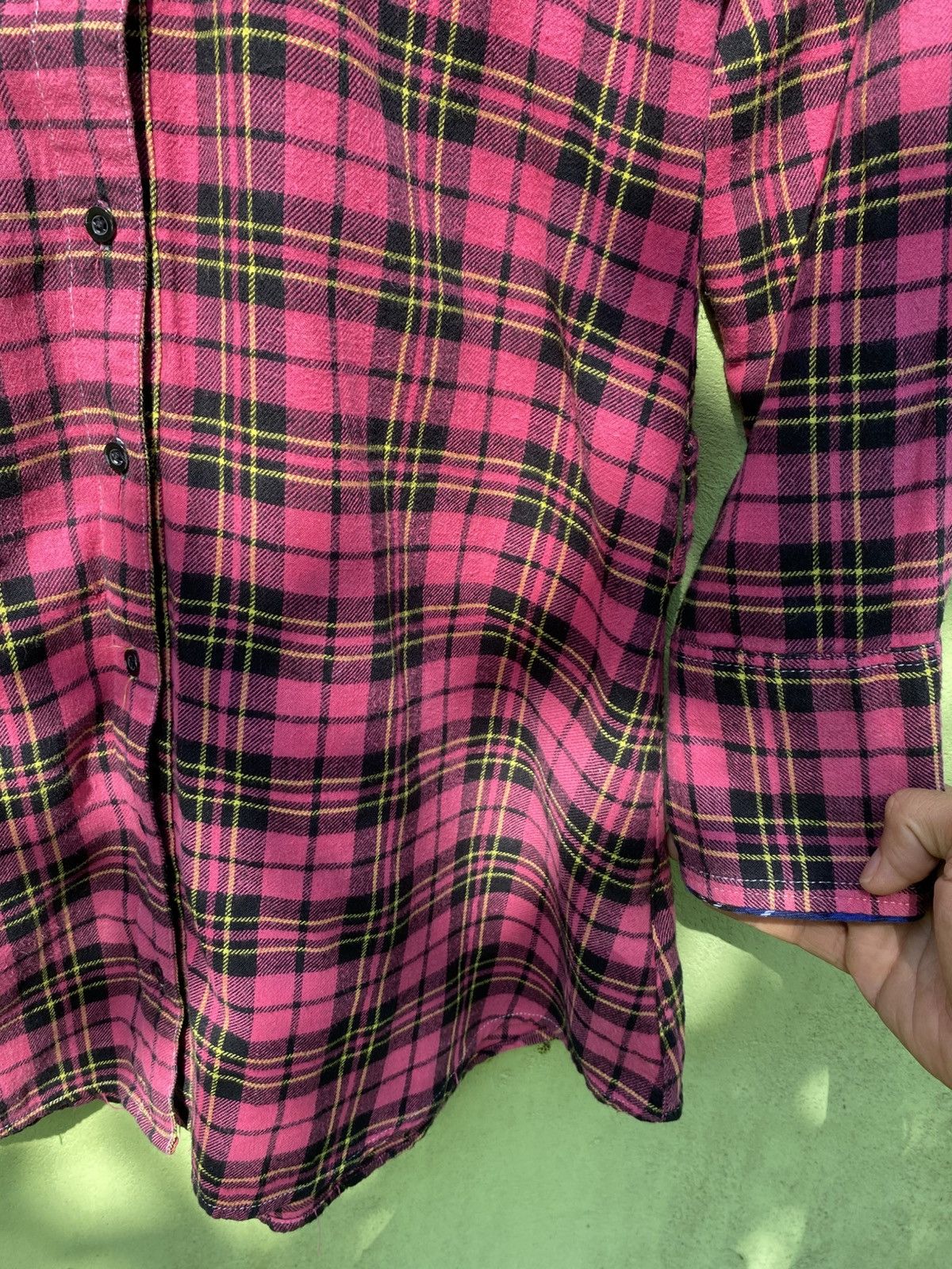 Dickies Dickies Pink Plaid Grunge Flannel Shirt Vintage Workwear Size ONE SIZE - 8 Thumbnail