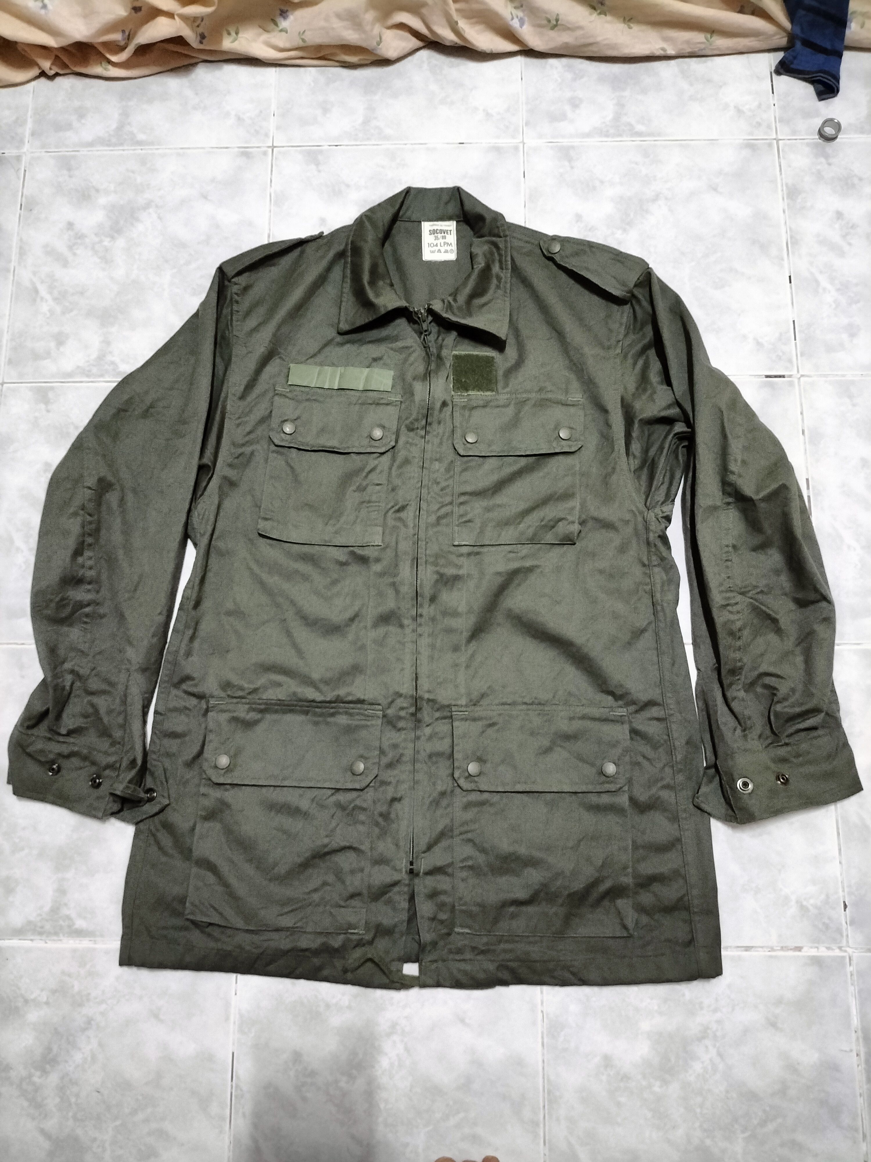 Vintage Vintage France Military Jacket Socovet 104LPM WW2 fashion Size US L / EU 52-54 / 3 - 1 Thumbnail