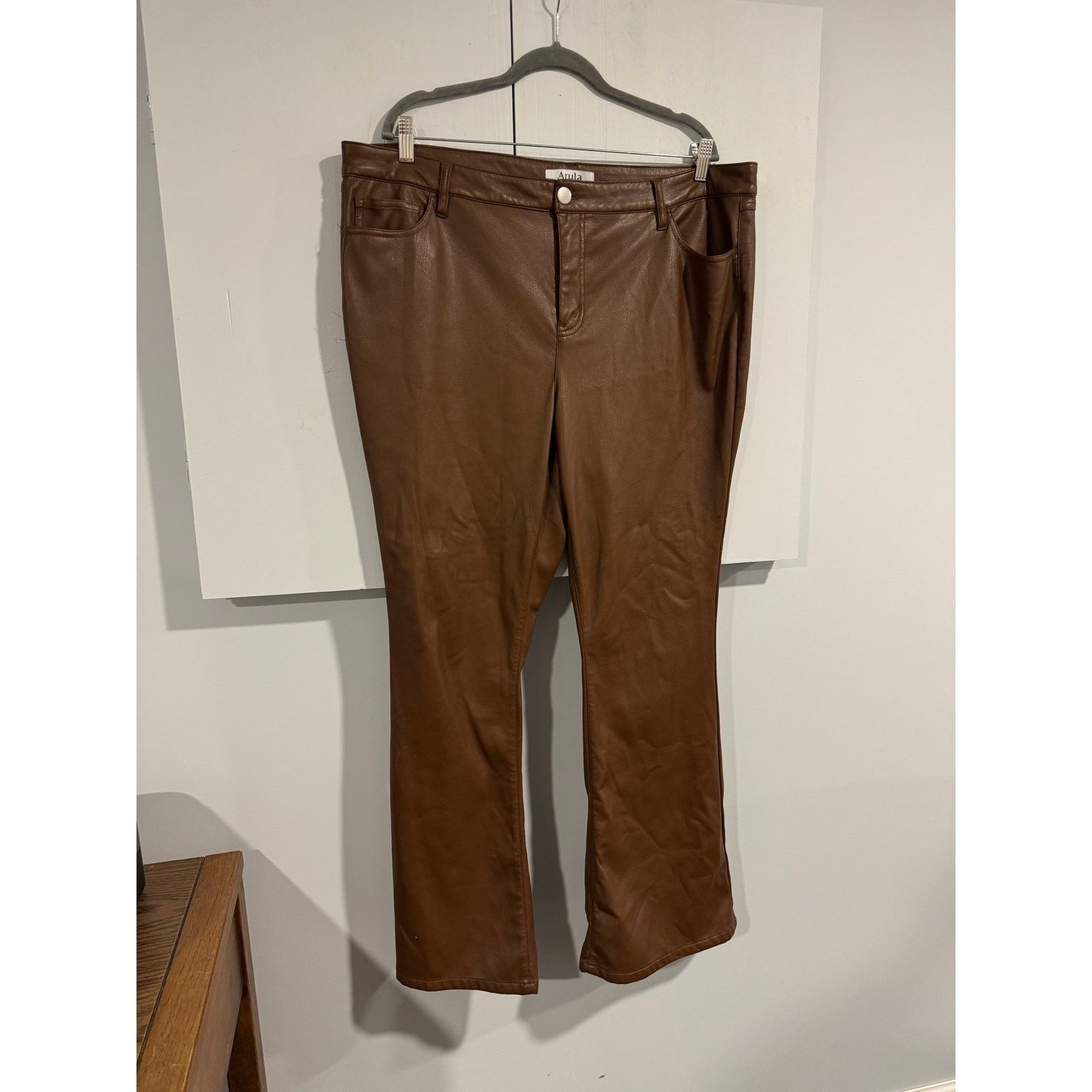 Other Arula vegan brown leather pants sz 16 Size 34" / US 12 / IT 48 - 4 Thumbnail