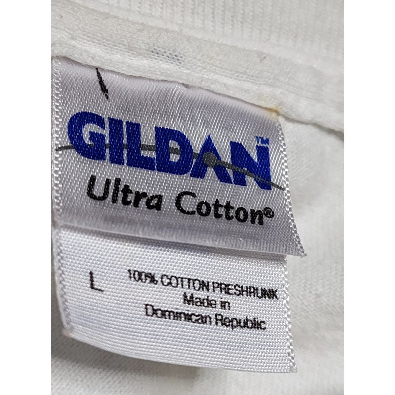 Gildan VINTAGE Gildan Labadee Beach Haiti Embroidered Travel Souvenir T-Shirt Large White Graphic Print 80s 90s Mens Size US L / EU 52-54 / 3 - 6 Thumbnail