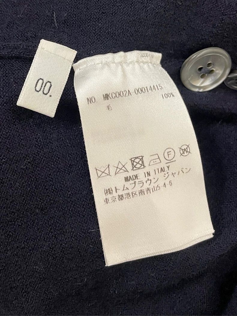 Thom Browne Thom browne Size 00 Dark blue four-striped wool cardigan j Size US XXS / EU 40 - 6 Thumbnail