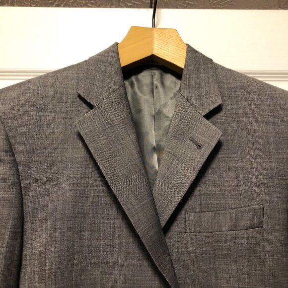 Jos. A. Bank jos.a.bank men's plaid 100%wool sport coat jacket blazer 38R Size 38R - 2 Thumbnail