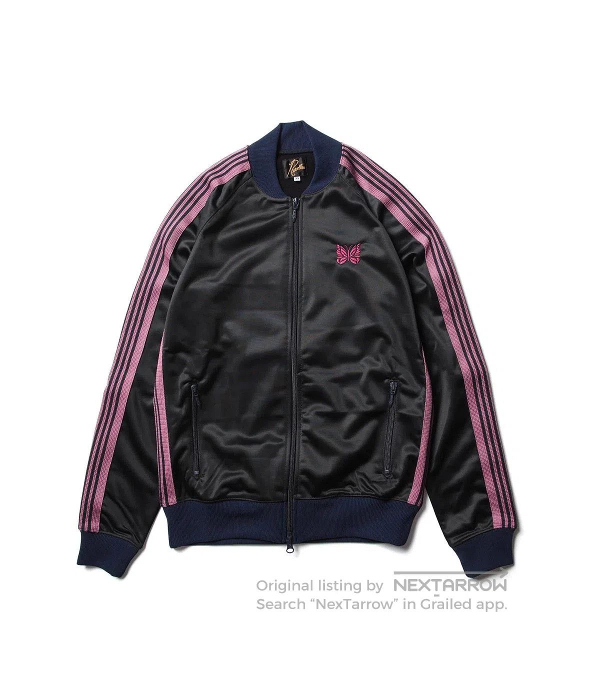 Needles needles track jacket in black and pink. Size US XL / EU 56 / 4 - 2 Thumbnail