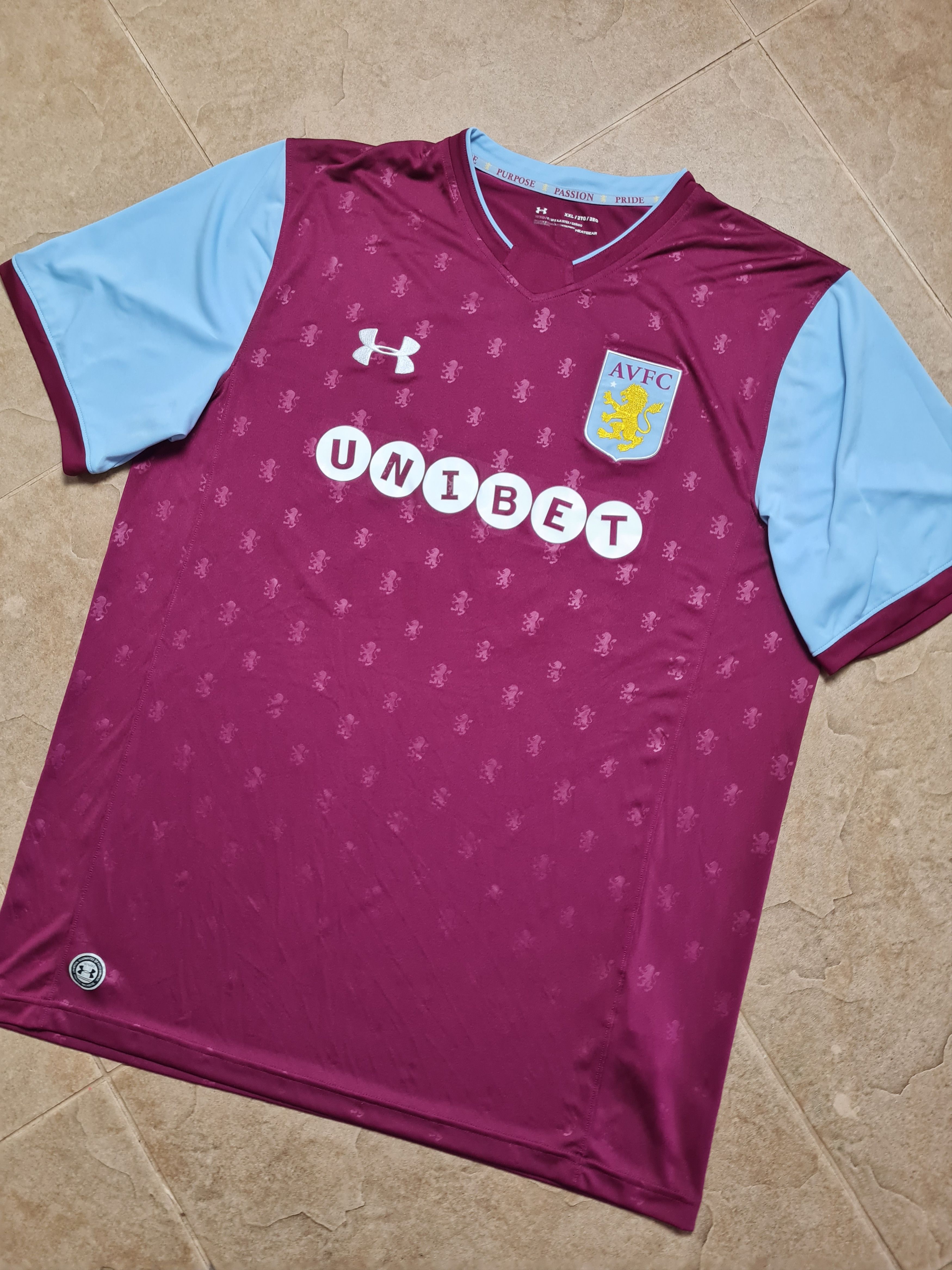 Under Armour Aston Villa Football shirt 2017 Soccer Trikot Under Armour Size US XXL / EU 58 / 5 - 5 Thumbnail