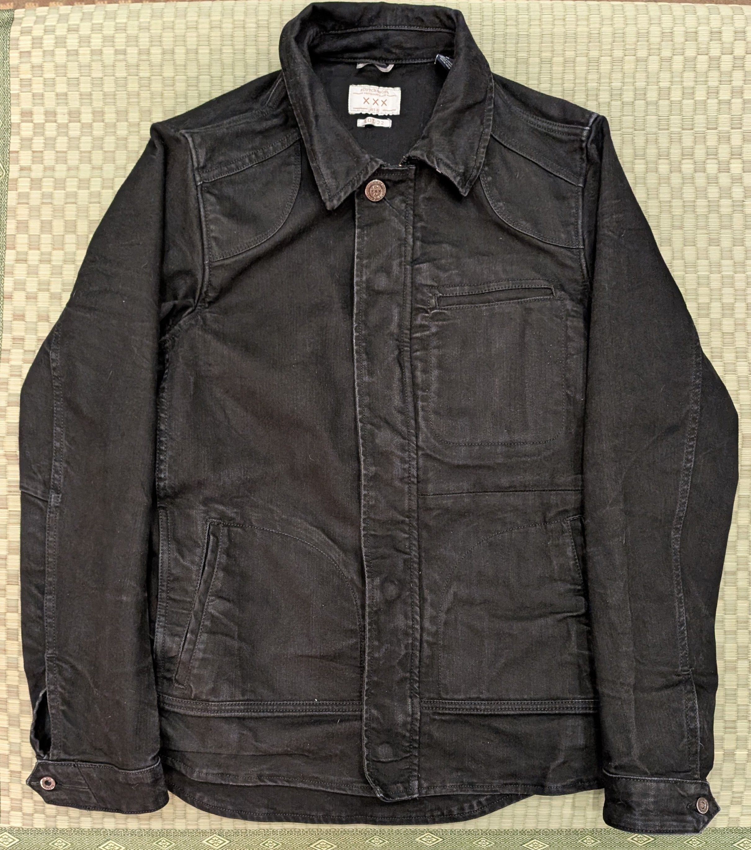 Scotch & Soda RARE Scotch & Soda Lava Tears Selvedge Denim Jacket Black Size US M / EU 48-50 / 2 - 1 Thumbnail