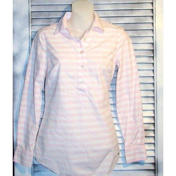 Vineyard Vines Vineyard Vines Sz 00 Half Button Blouse Size XXS / US 00 / IT 34 - 6 Thumbnail