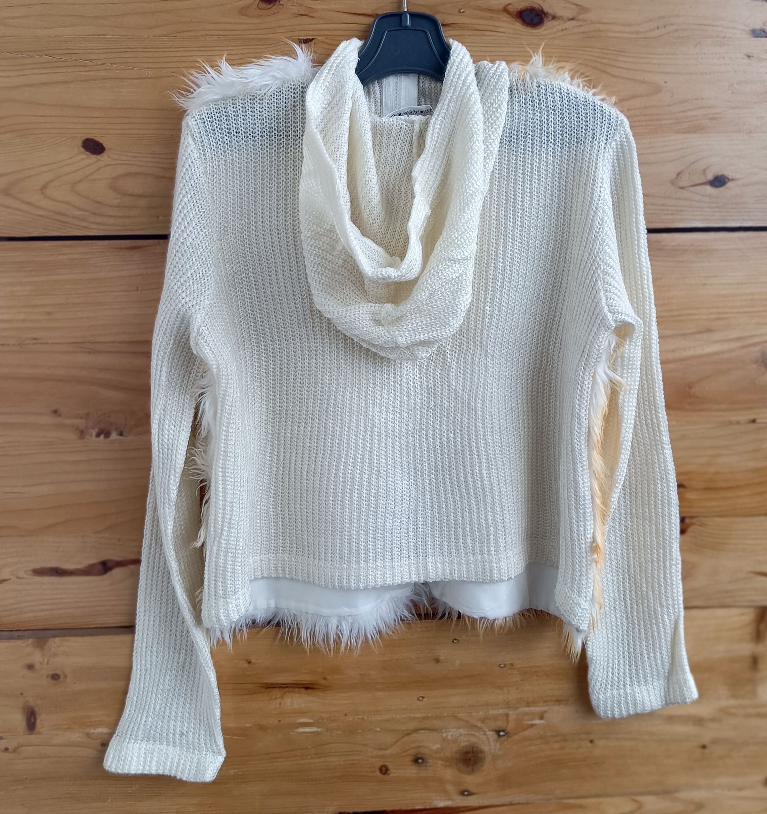 14th Addiction Faux Fur Cross KNICK KNACK Fur Hoodie Knit Lgb style Size M / US 6-8 / IT 42-44 - 2 Thumbnail