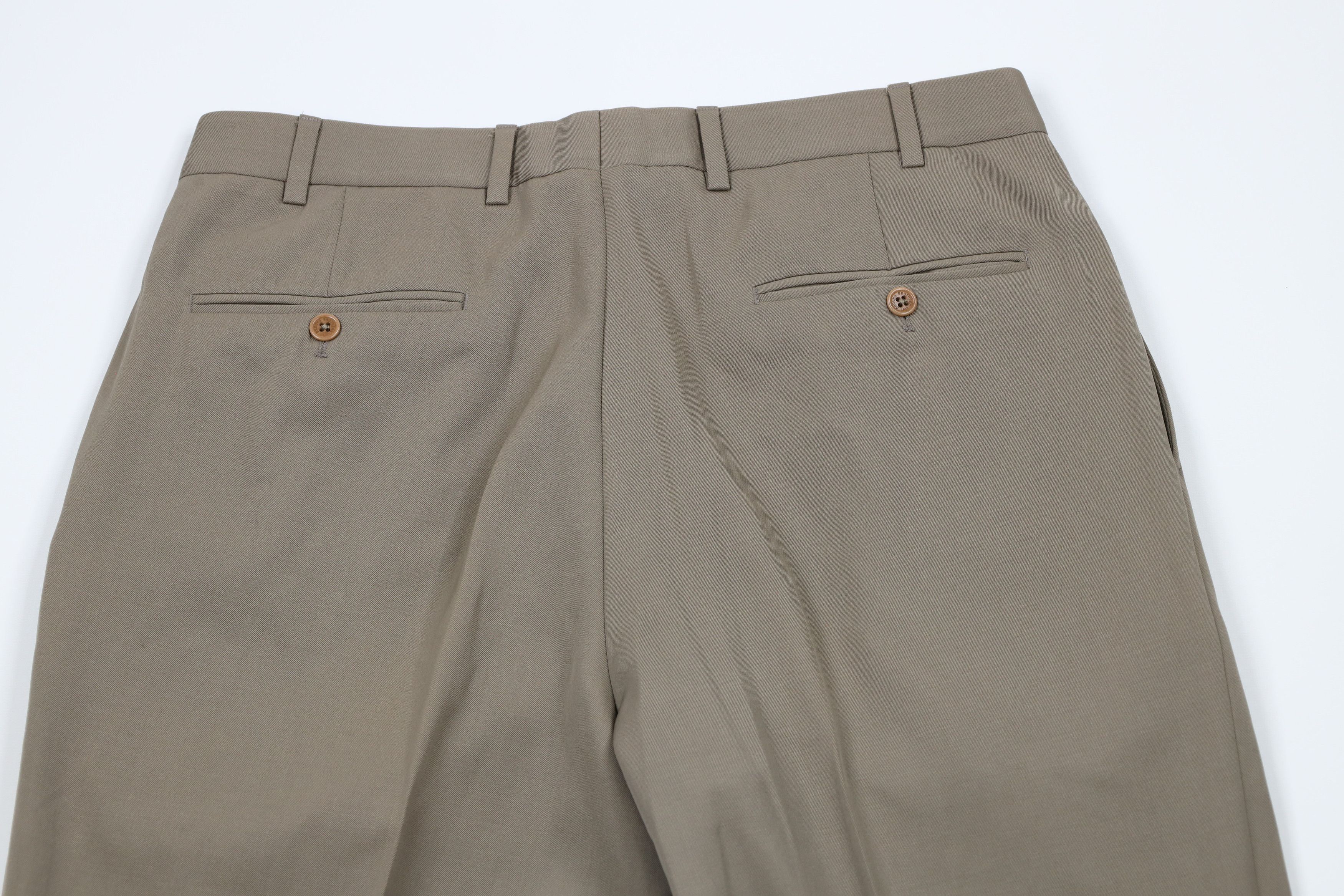 Brooks Brothers × Vintage Vintage 90s Brooks Brothers Cuffed Wide Leg Chino Pants Size US 34 / EU 50 - 9 Thumbnail