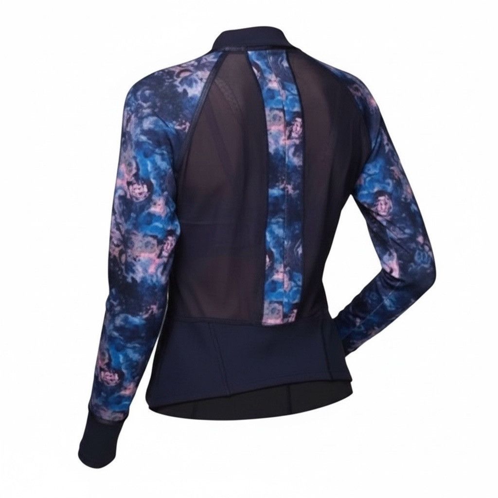 Lululemon Lululemon Blue Pink Floral Sheer Mesh back Jacket Sz.6 Size M / US 6-8 / IT 42-44 - 7 Thumbnail