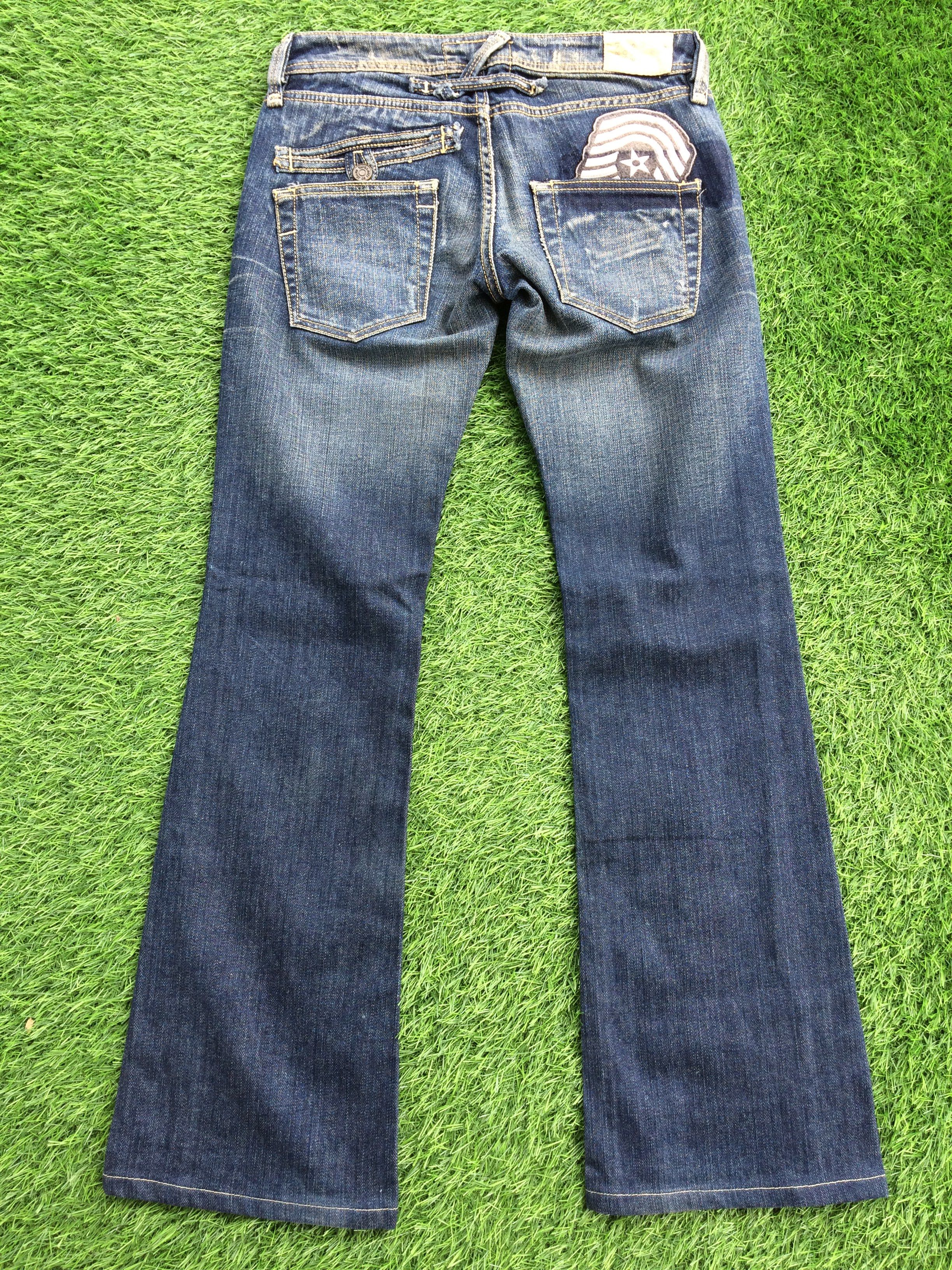 Japanese Brand Low Rise Distressed Flare Bootcut Denim Jeans D-869 Size US 26 / EU 42 - 4 Thumbnail