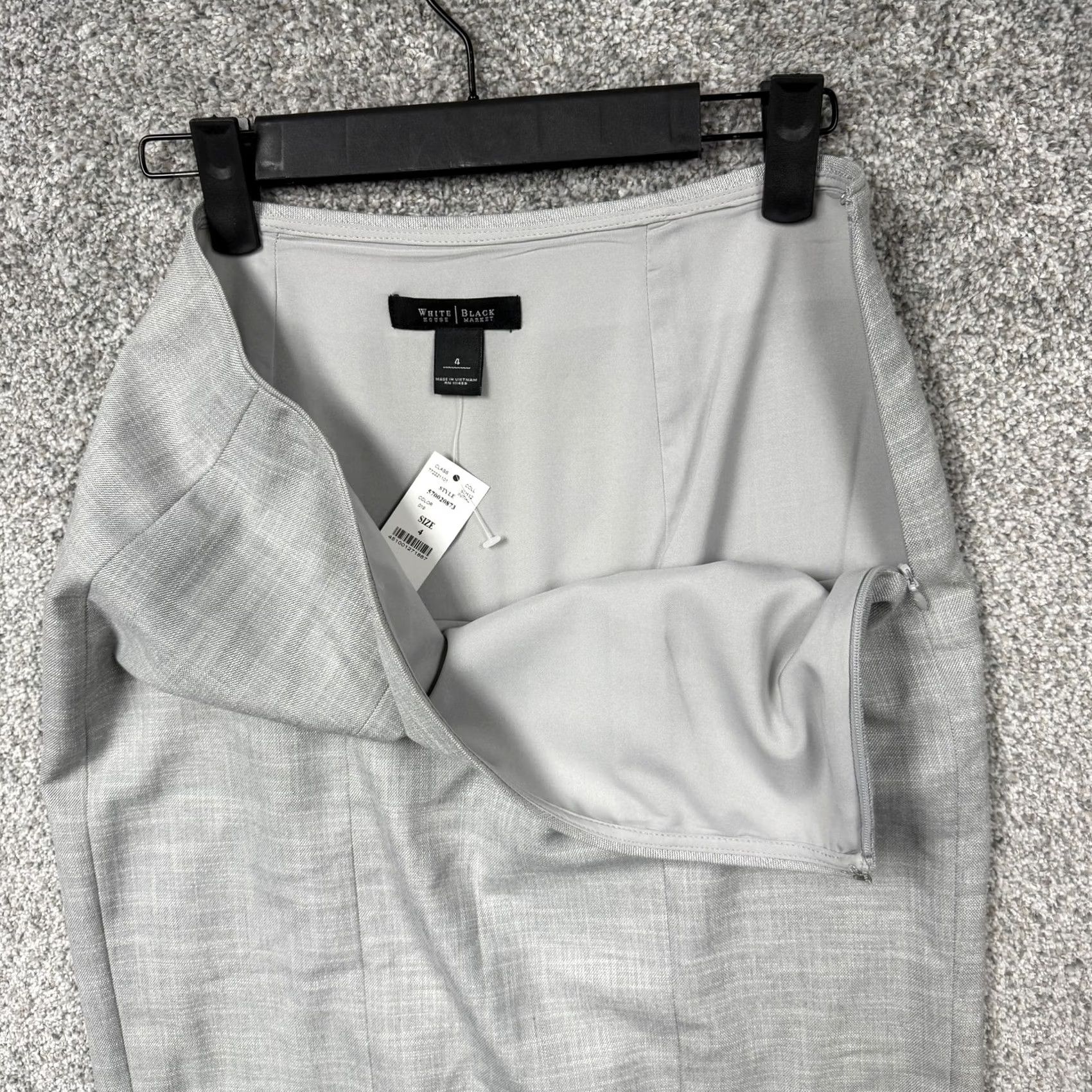 White House Black Market White House Black Market Skirt 4 Quiet Luxury Office Chic Workwear Knee Length Trumpet Women Regular Gray Twill VINTAGE? Size 27" / US 4 / IT 40 - 7 Thumbnail