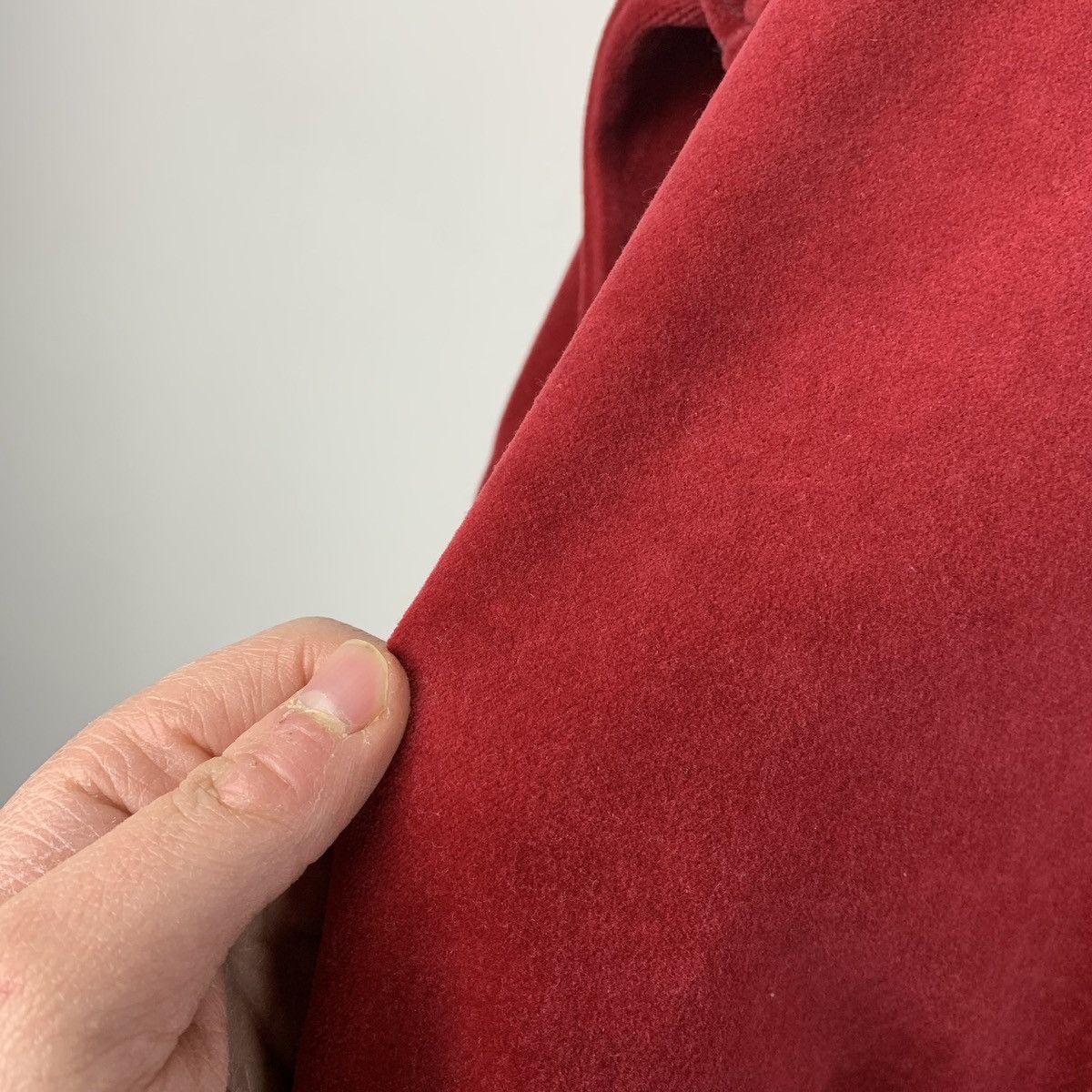 Gudrun Sjoden Velour Cardigan Size M Red Avant Garde