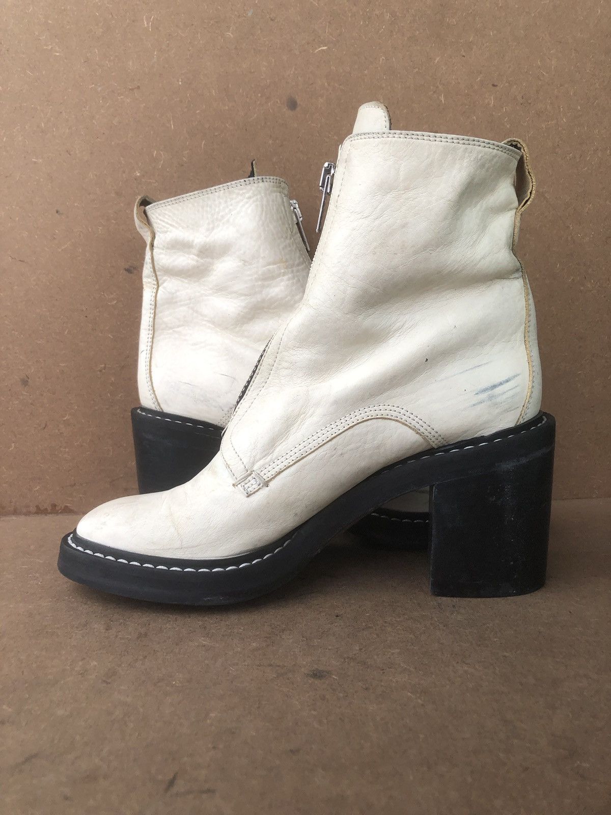 Rag & Bone Rag & Bone White Leather Women’s Boots Size 40 Size US 10 / IT 40 - 8 Thumbnail