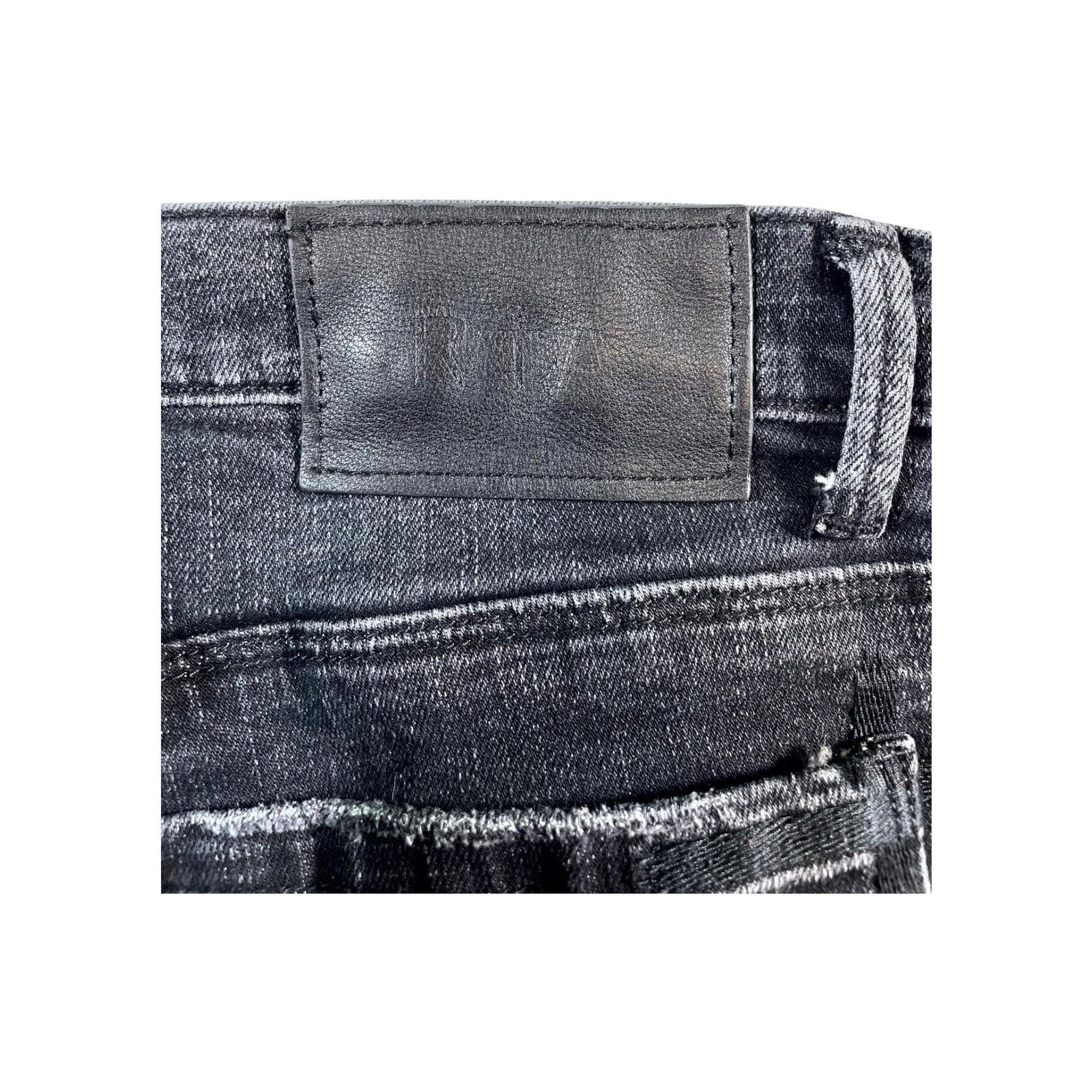 Rta RTA Embroidered Black Wash Jeans Size US 31 - 3 Thumbnail