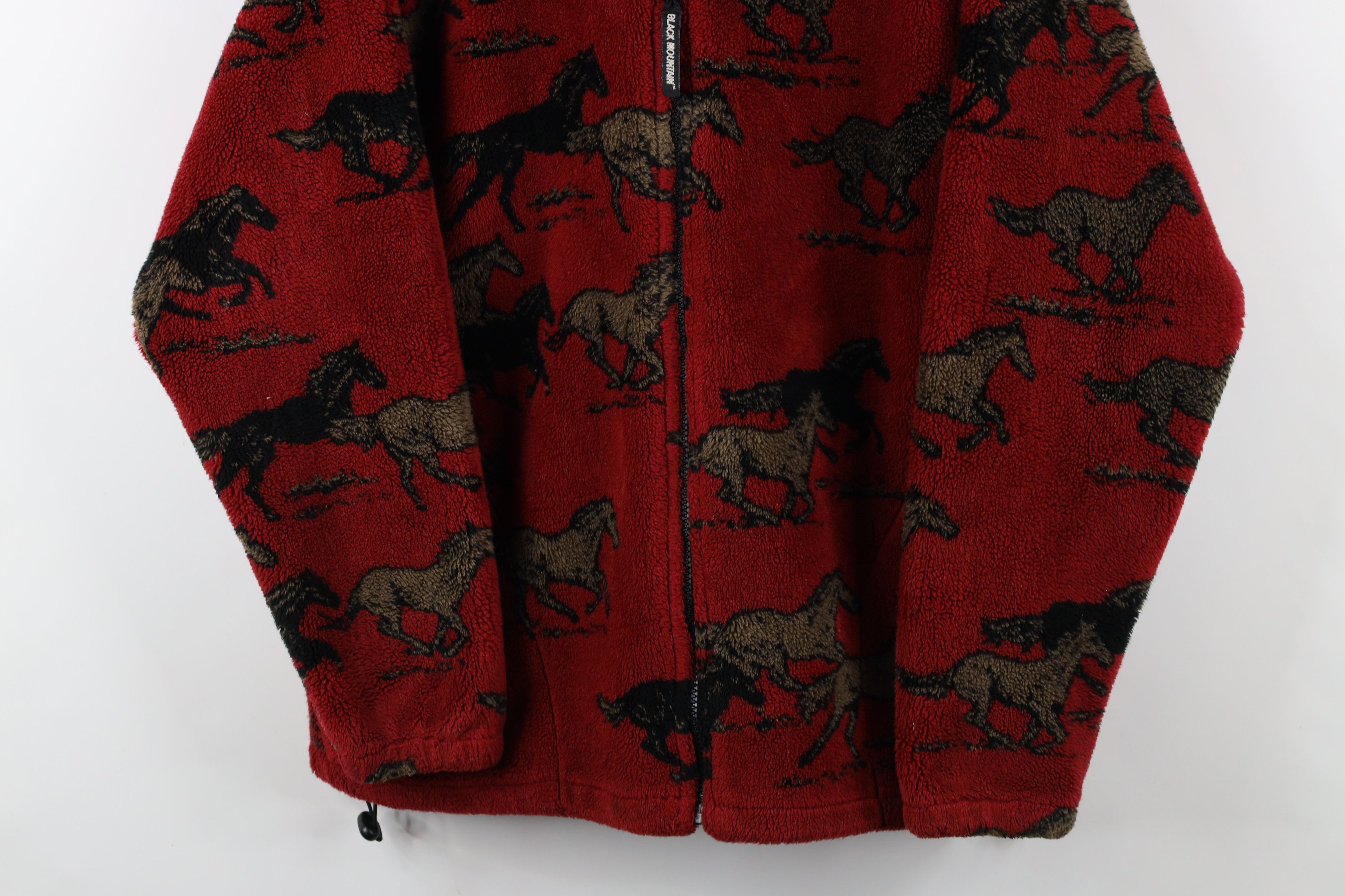 Vintage Vintage 90s Streetwear Horse Equestrian Fleece Jacket USA Size L / US 10 / IT 46 - 3 Thumbnail