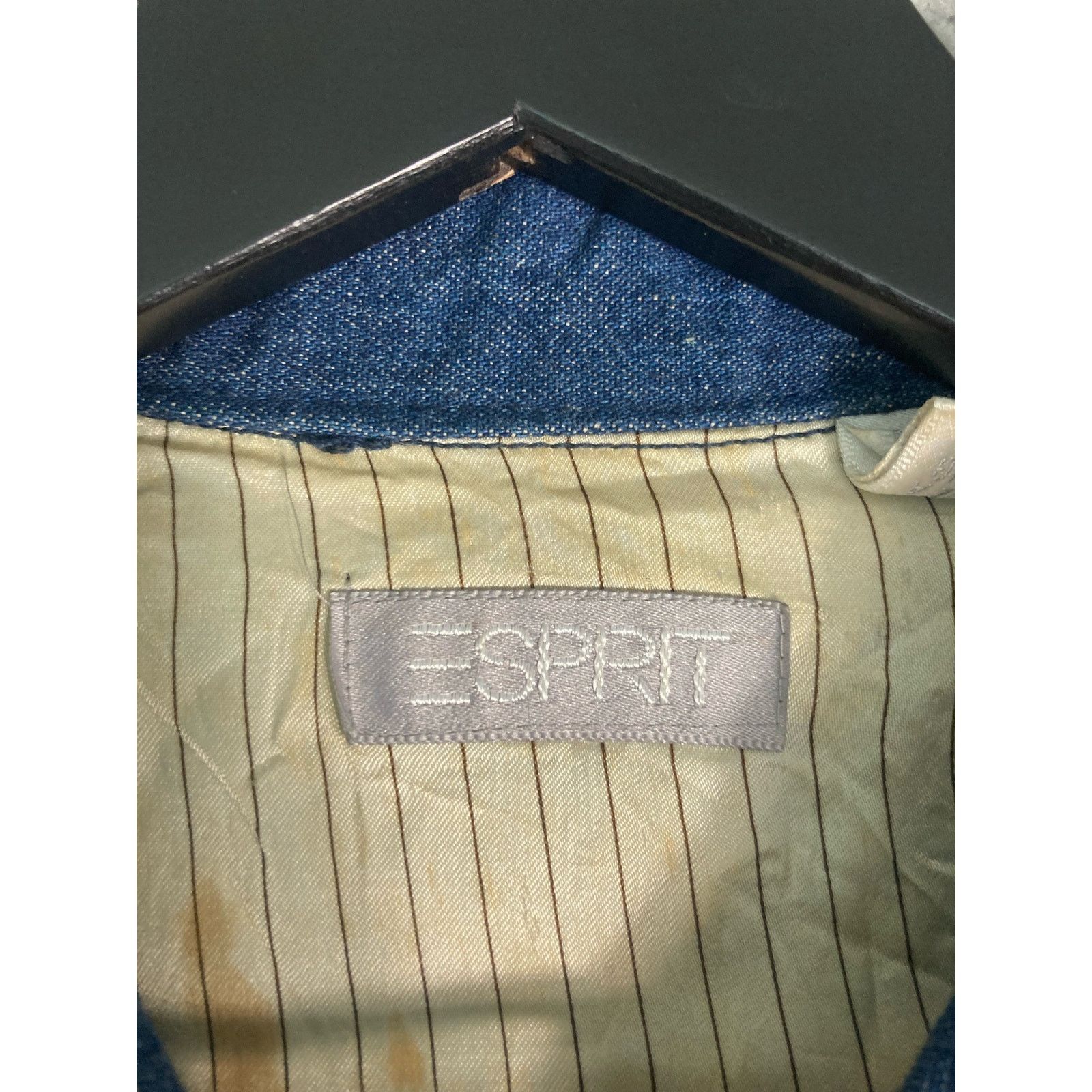 Esprit Vintage Denim Dress Women's 8 Blue Knee Length Sleeveless Size M / US 6-8 / IT 42-44 - 2 Thumbnail