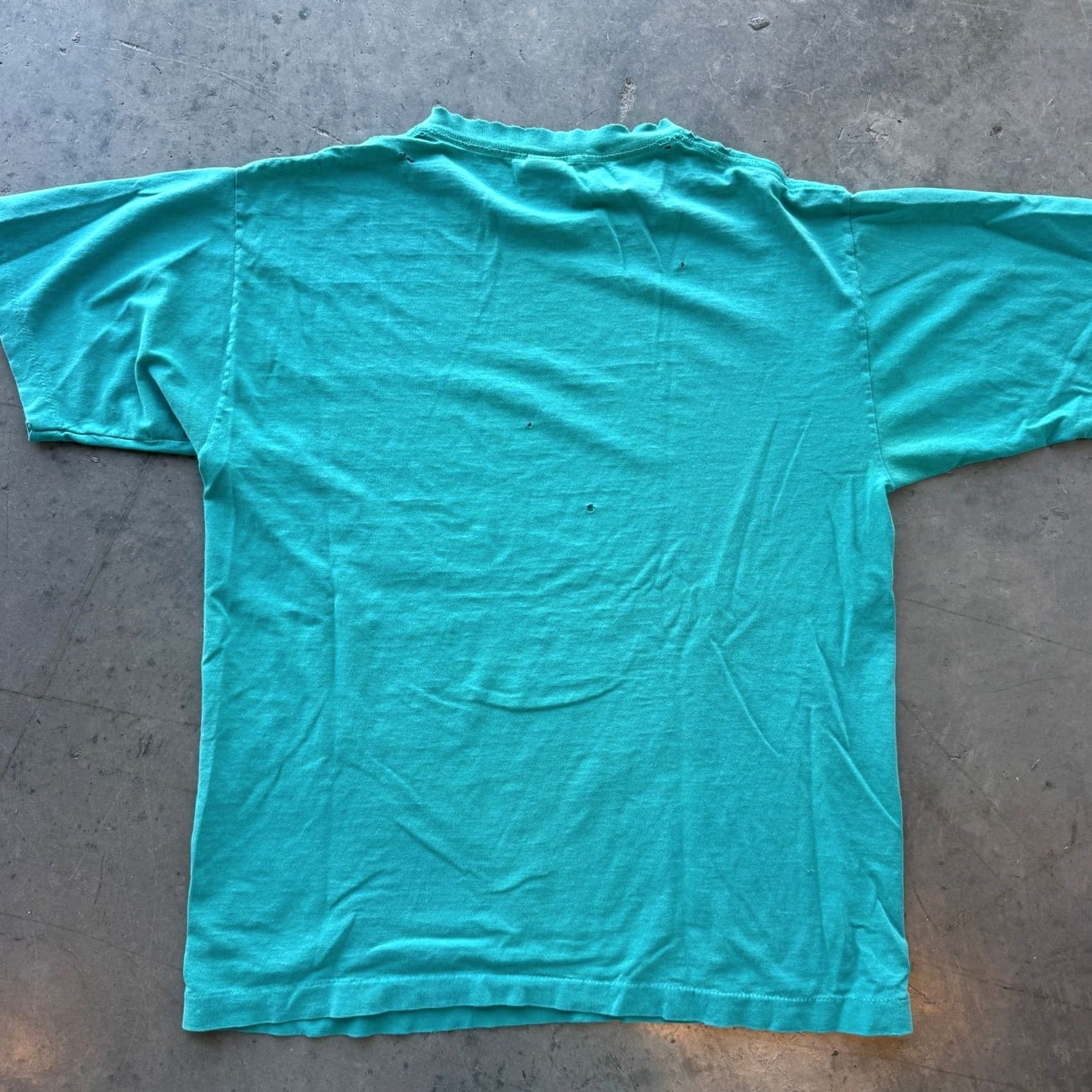 NFL VINTAGE Y2K 90'S MIAMI DOLPHINS SINGLE STITCH LOGO SEVEN TEAL NFL GRAPHIC TEE XL Men Green Graphic Tee XL Mens Size US XL / EU 56 / 4 - 2 Thumbnail