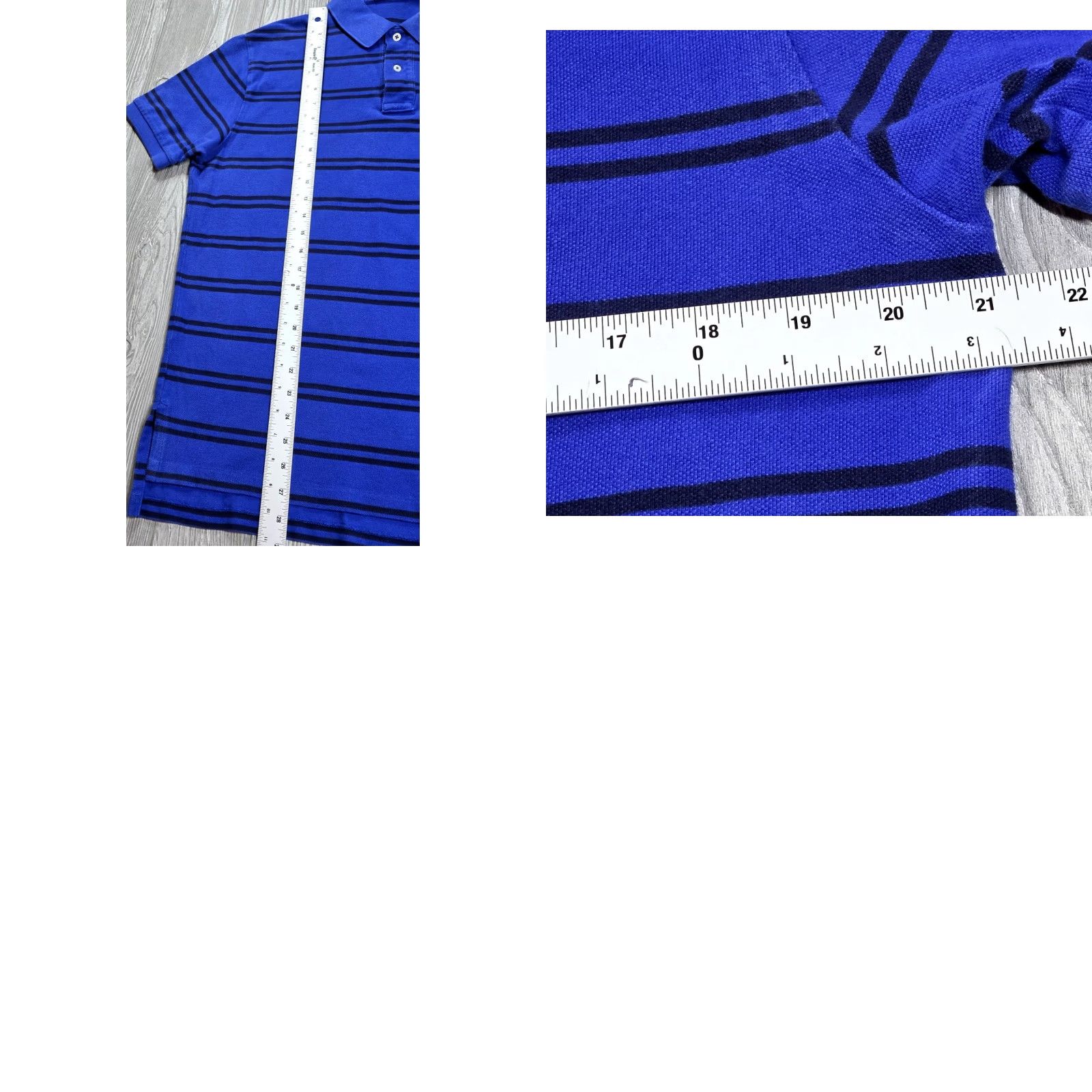 Polo Ralph Lauren Polo Ralph Lauren Short Sleeve Shirt Men L Blue Stripe Orange Pony Pique Shirt Mens Striped Polo, 100% Cotton, Classic Fit, Blue Size US L / EU 52-54 / 3 - 8 Thumbnail