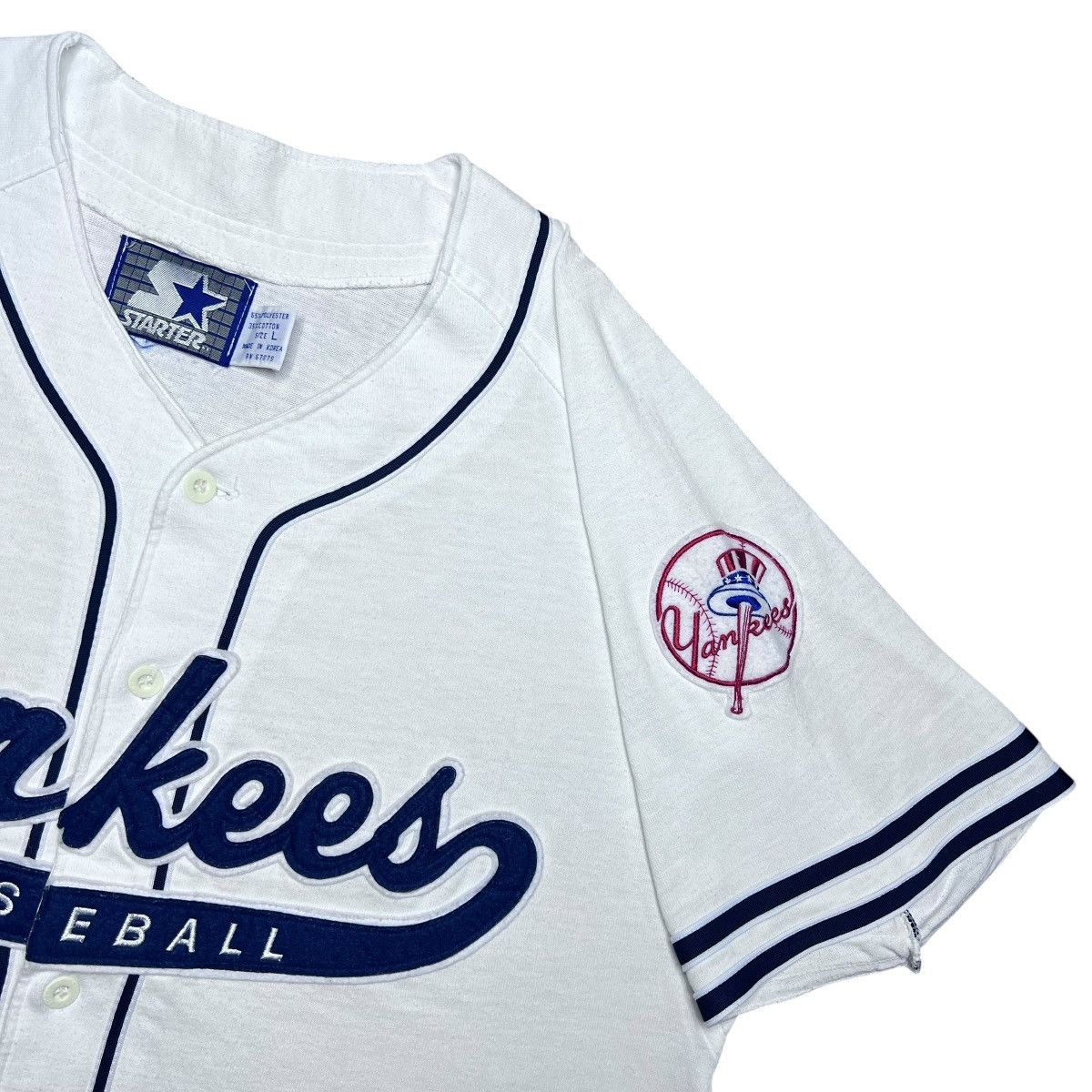 Starter 90s MLB New York Yankees Starter Script Sewn Baseball Jersey Size US XL / EU 56 / 4 - 6 Thumbnail