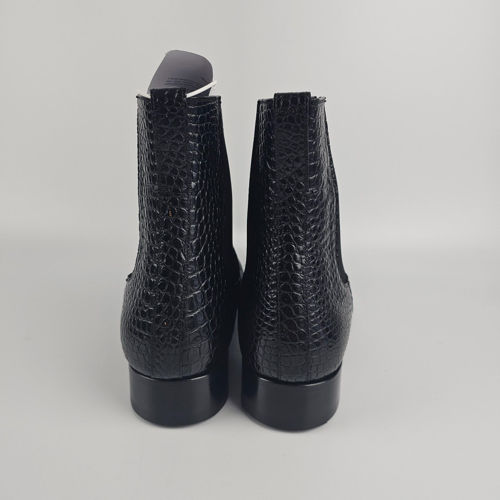 Tom Ford TOM FORD Black Embossed Leather Ankle Boots New & Authentic Size US 12 / EU 45 - 8 Thumbnail