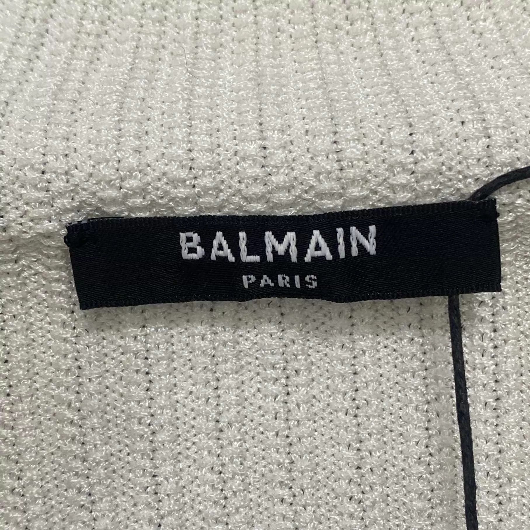Balmain BALMAIN White Gold Button Cardigan Size 42 Size M / US 6-8 / IT 42-44 - 5 Thumbnail