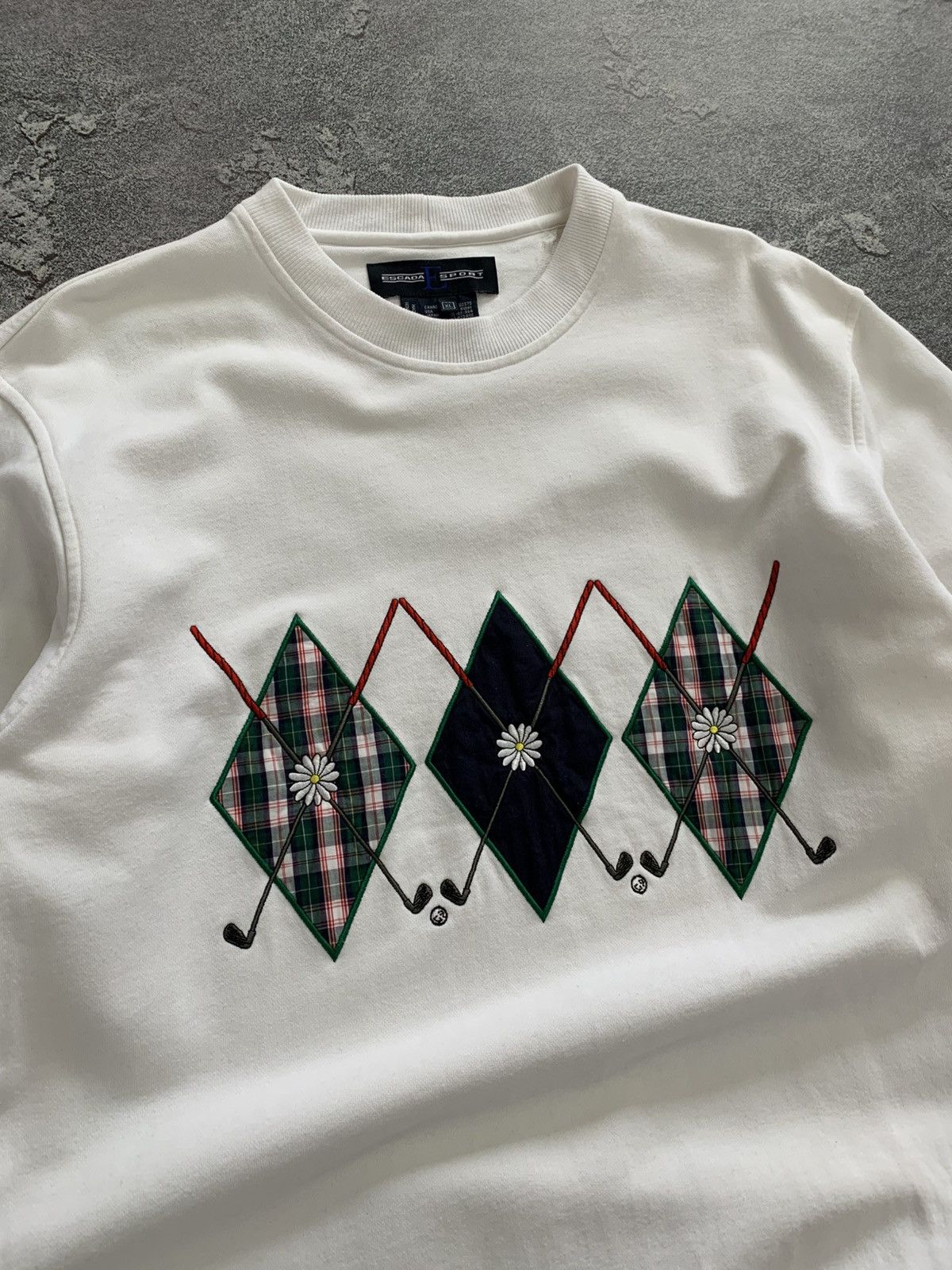 Escada Sport × Vintage VTG Escada Sport Golf White Sweatshirt Men’s Size XL Size US XL / EU 56 / 4 - 2 Thumbnail