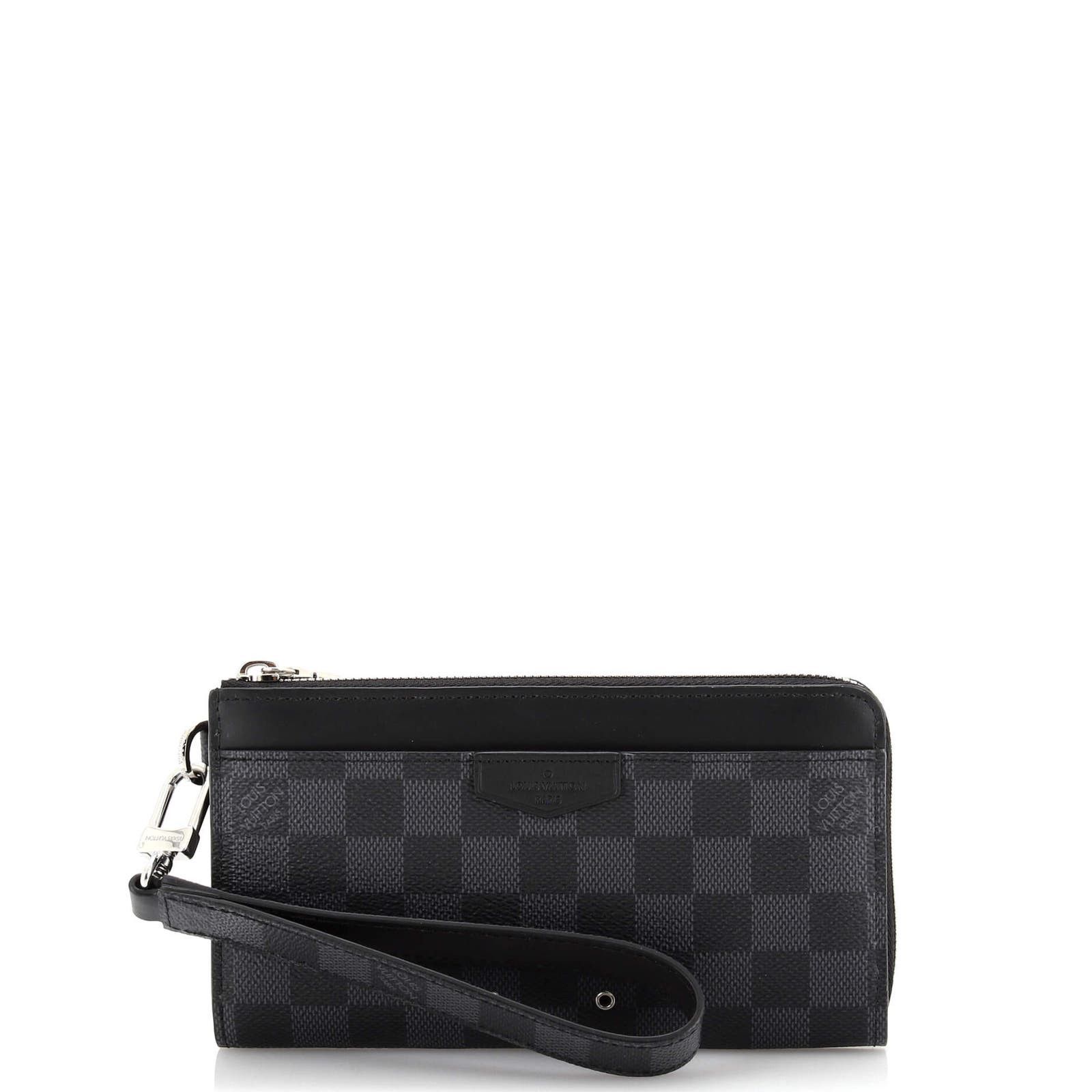 image of Louis Vuitton Zippy Dragonne Wallet Damier Graphite None in Black, Women's