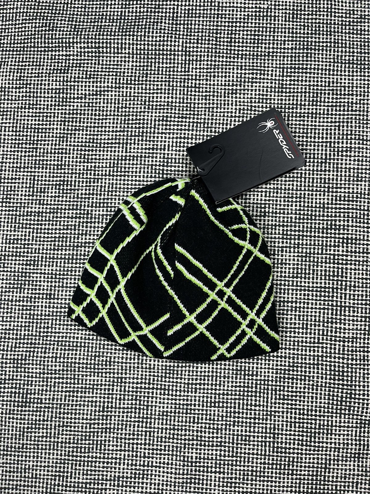 Other Spyder dswt beanie hat web spider black green y2k style Size ONE SIZE - 2 Thumbnail
