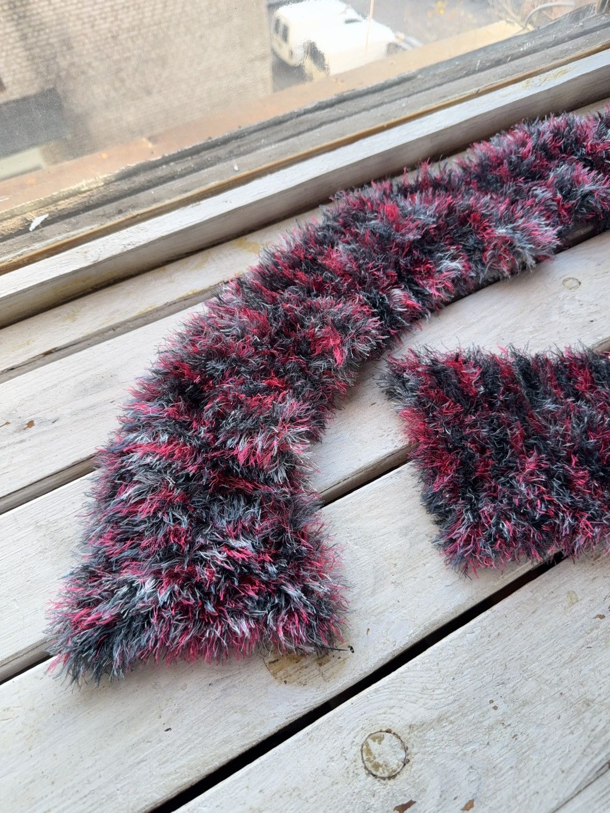 Vintage Avant Garde japanese fuzzy mohair Opium scarf vintage y2k Size ONE SIZE - 2 Thumbnail