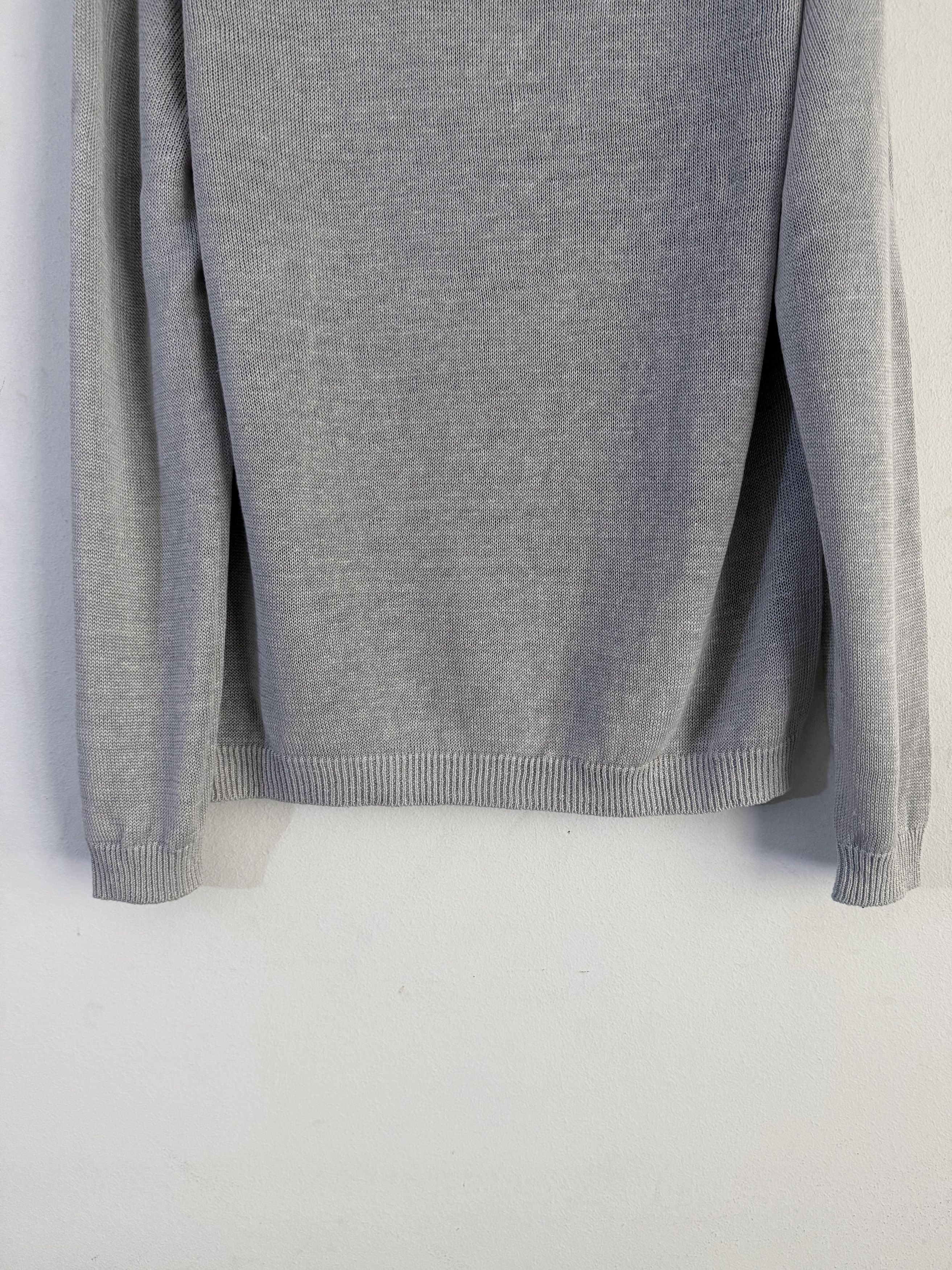 Iris von Arnim Johnny Collar Linen Knit Polo Size US XL / EU 56 / 4 - 4 Thumbnail