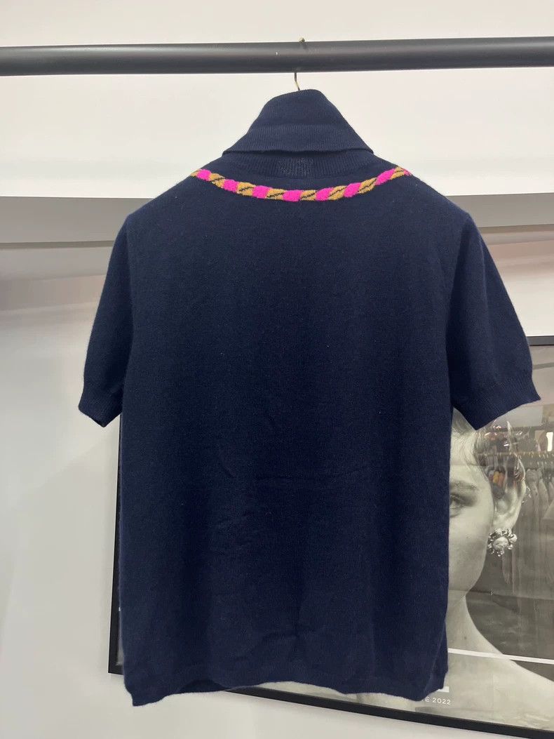 Chanel Chanel Ski Series Cashmere Knitted Short Sleeves Size XS / US 0-2 / IT 36-38 - 2 Thumbnail