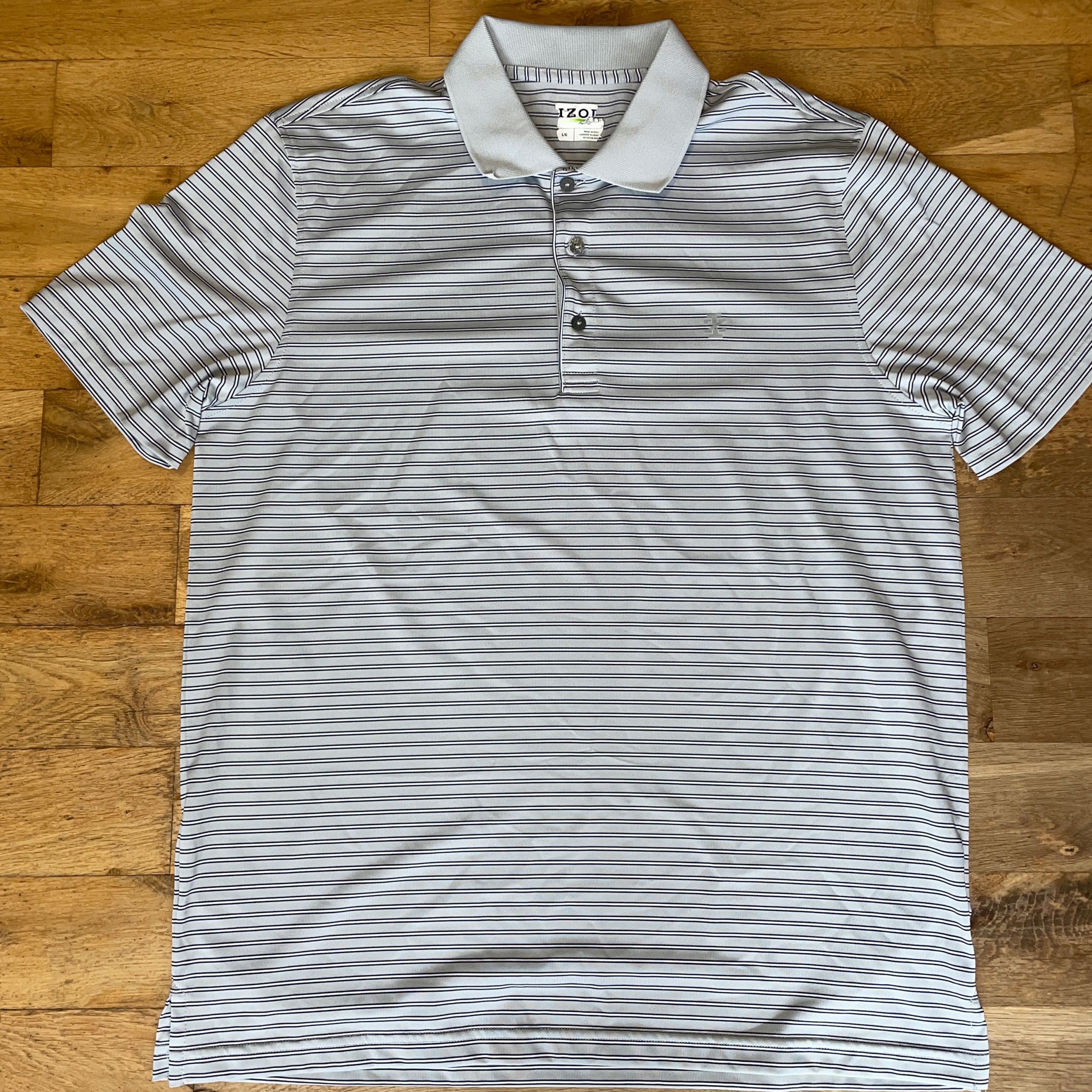 Izod IZOD GOLF MEN'S FASHIONABLE POLO SHIRT SUMMER STRIPES Size L Size US L / EU 52-54 / 3 - 1 Thumbnail