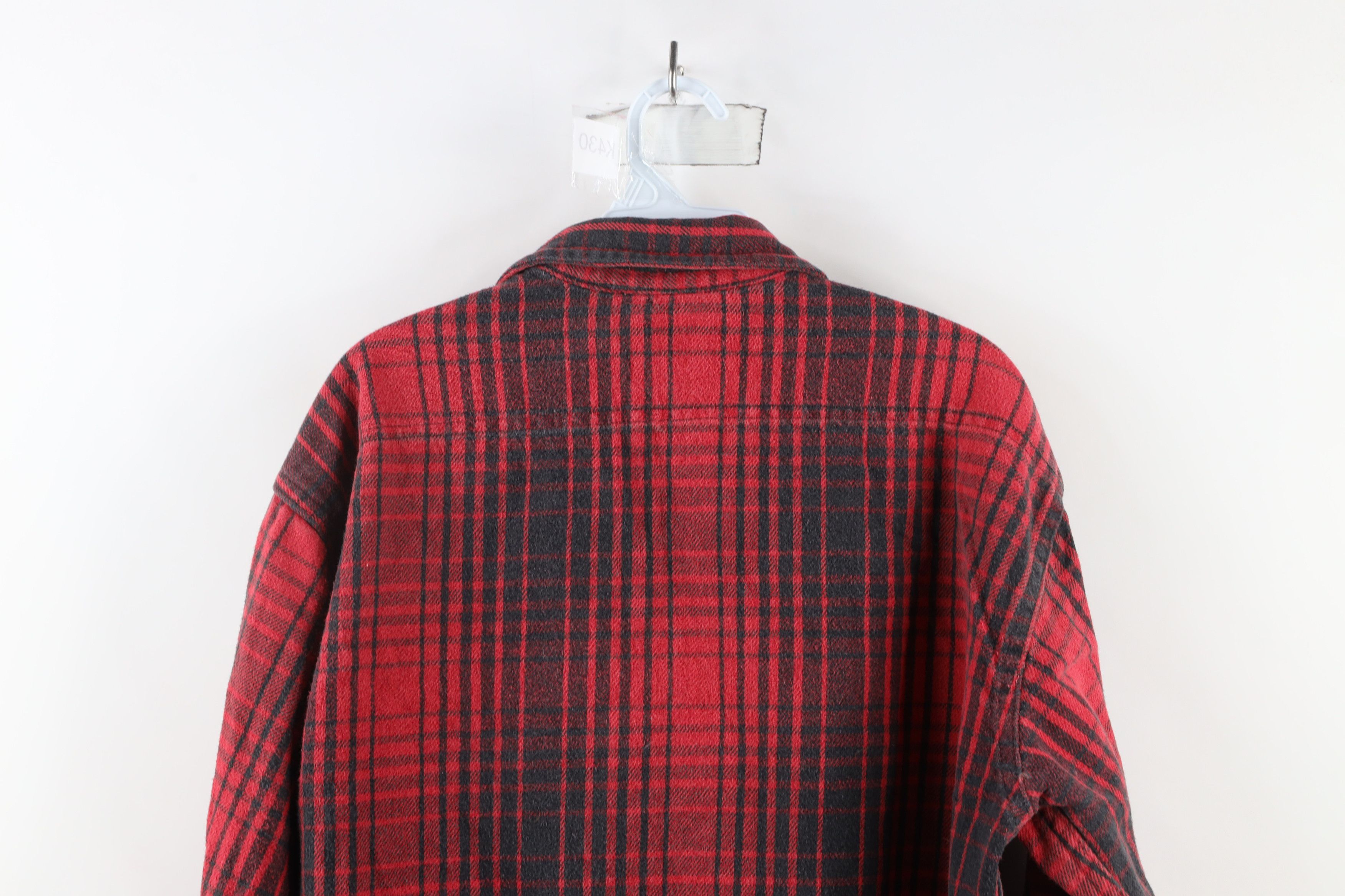 Vintage Vintage 90s Streetwear Heavyweight Button Shirt Plaid Size US L / EU 52-54 / 3 - 8 Thumbnail