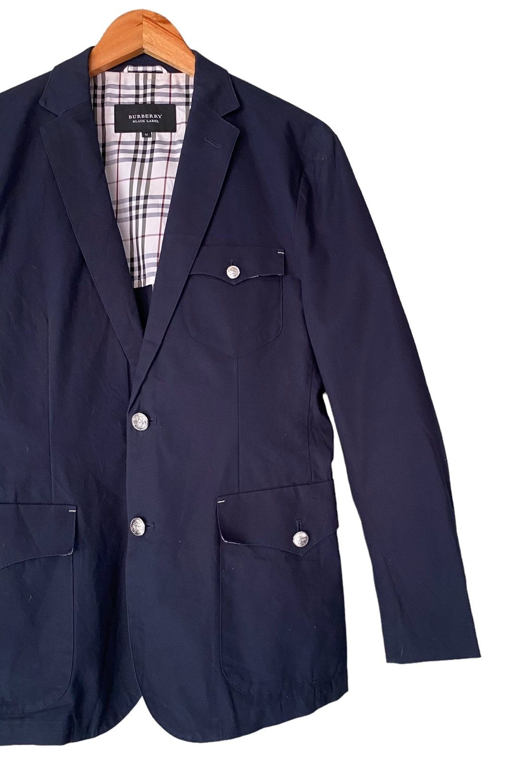 Burberry BURBERRY PROSUM Blazer Dark Blue Size 42S - 2 Thumbnail