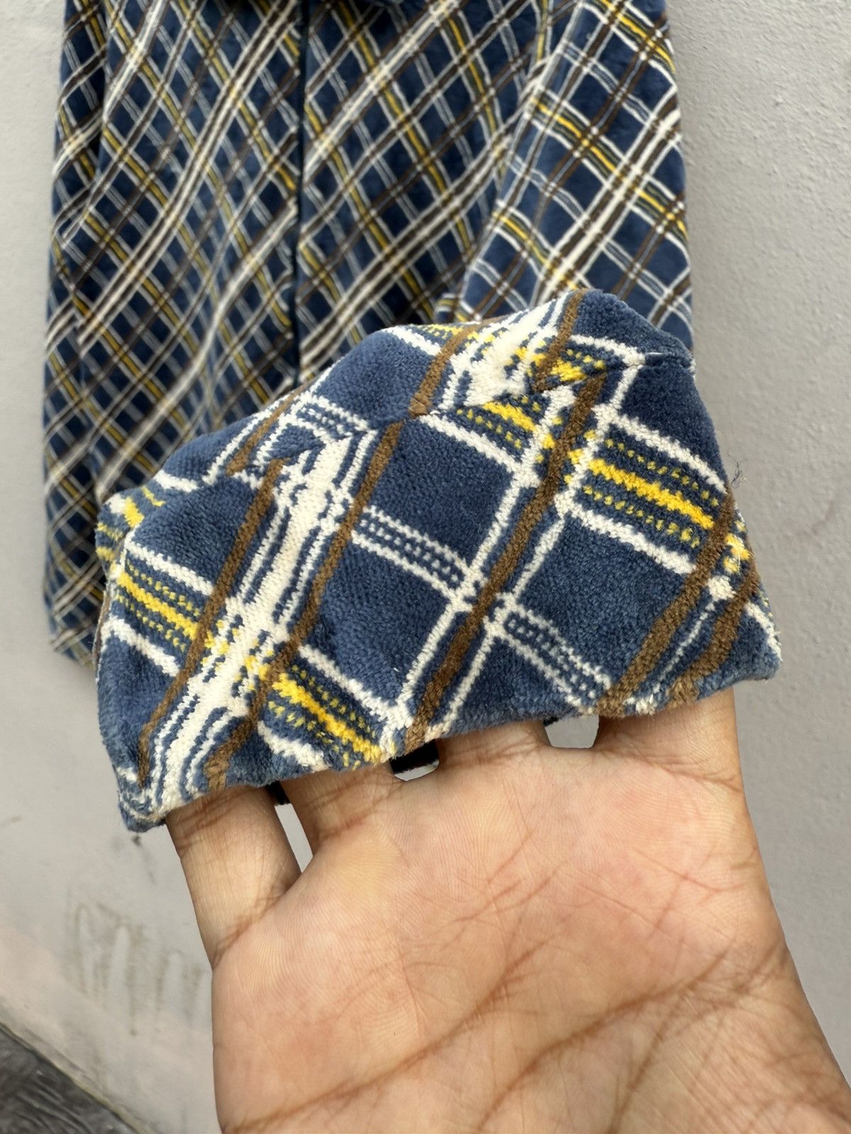 A.P.C. × Designer Vintage A.P.C. Checked Velvet Zip Up Jacket Size US S / EU 44-46 / 1 - 6 Thumbnail