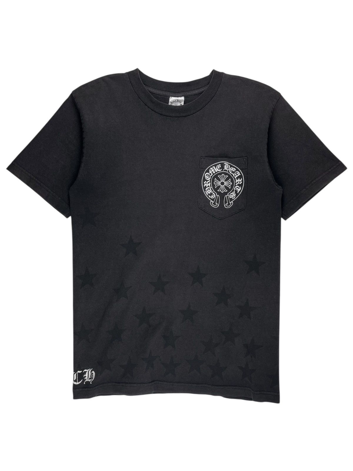 Chrome Hearts Chrome Hearts Fleur De Lis Scroll Logo Pocket Tshirt