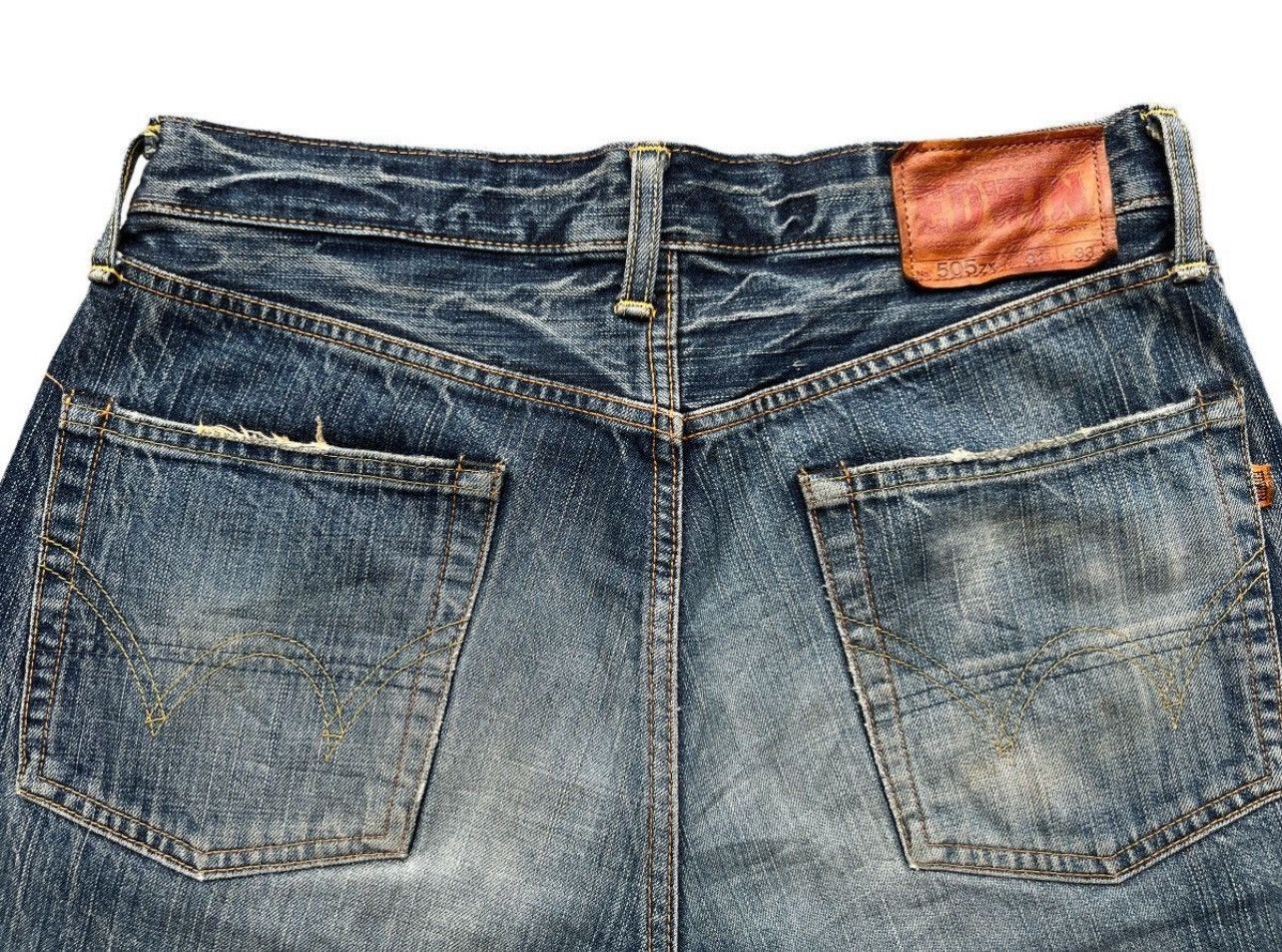 Edwin Vintage Edwin 505zx Selvedge Distressed Denim Jeans 33x31 Size US 33 - 11 Thumbnail