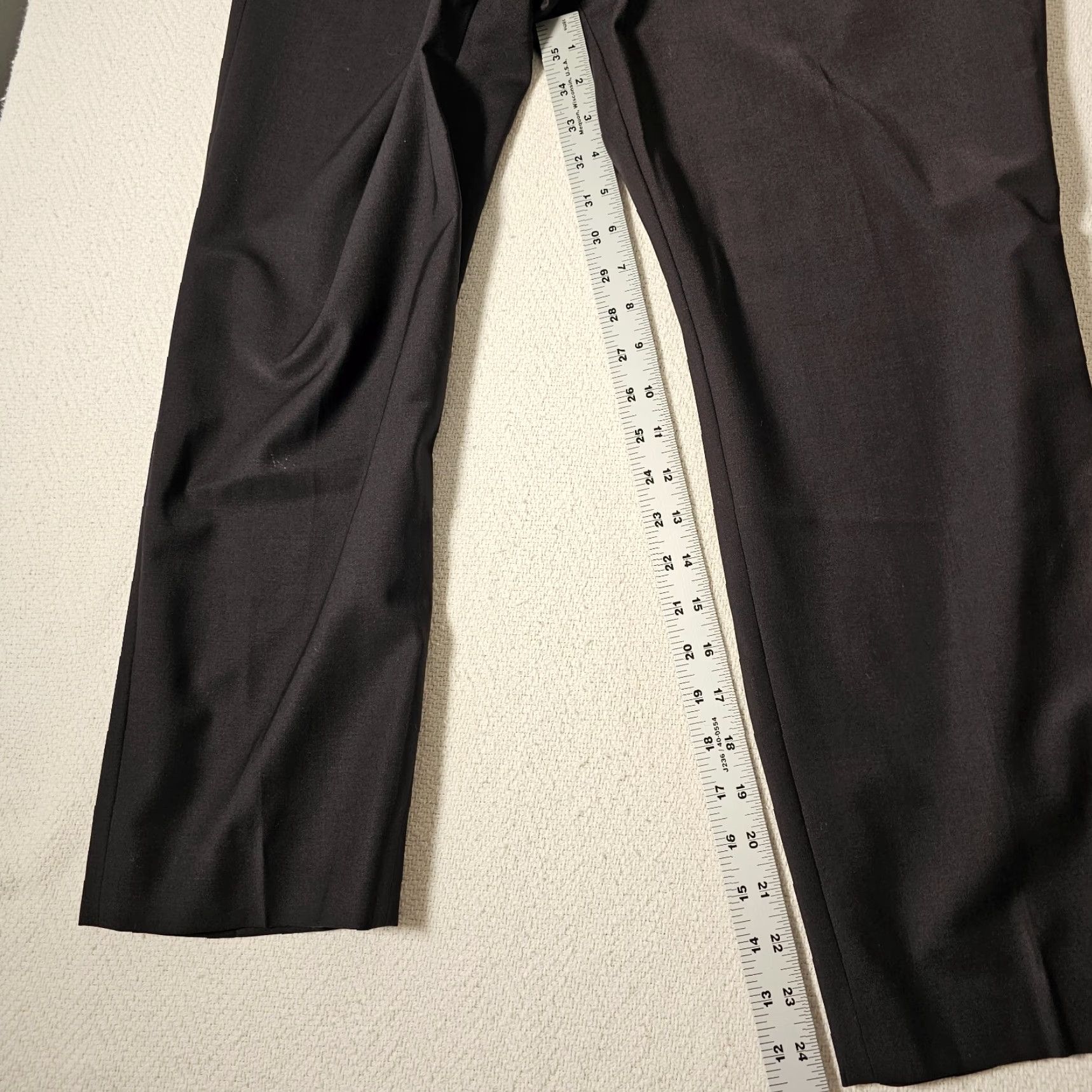 Ann Taylor Ann Taylor Women Pants 10 Black Flat Front Pockets Wool Blend Dress Pants Womens Size 32" / US 10 / IT 46 - 7 Thumbnail