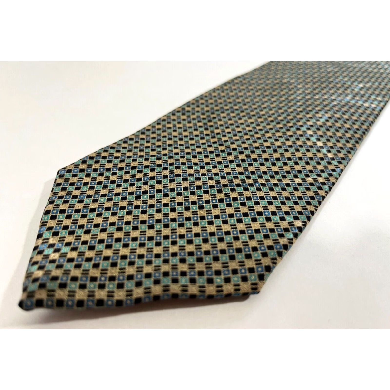 Brioni Brioni Tie Geometric Holographic Abstract Silk Terracotta Multicolor Men’s Classic 61" 3.5" Made in Italy Mens Size ONE SIZE - 4 Thumbnail