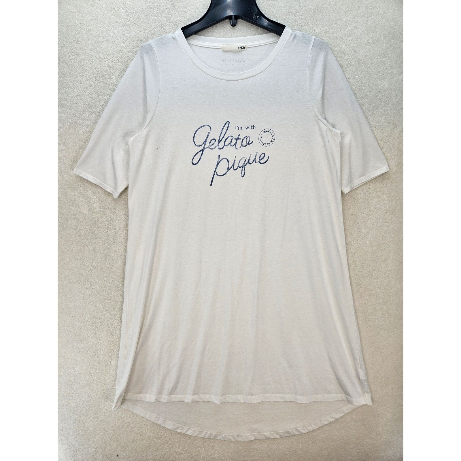 Other GELATO PIQUE OSFM SLEEPWEAR SHORT SLEEVE TALL WHITE Size ONE SIZE - 1 Thumbnail