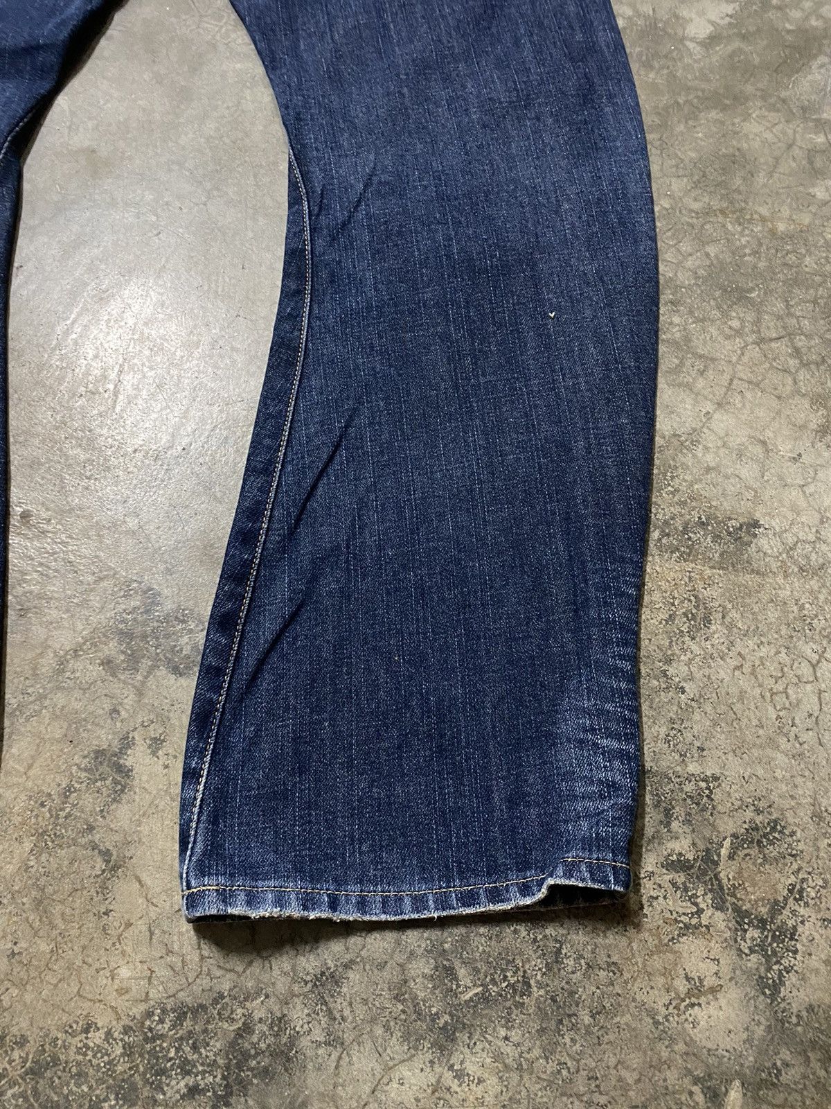 Edwin × Hysteric Glamour × Tornado Mart Baggy Jeans Japanese Edwin Crossbones Distressed Jeans Size US 34 / EU 50 - 3 Thumbnail