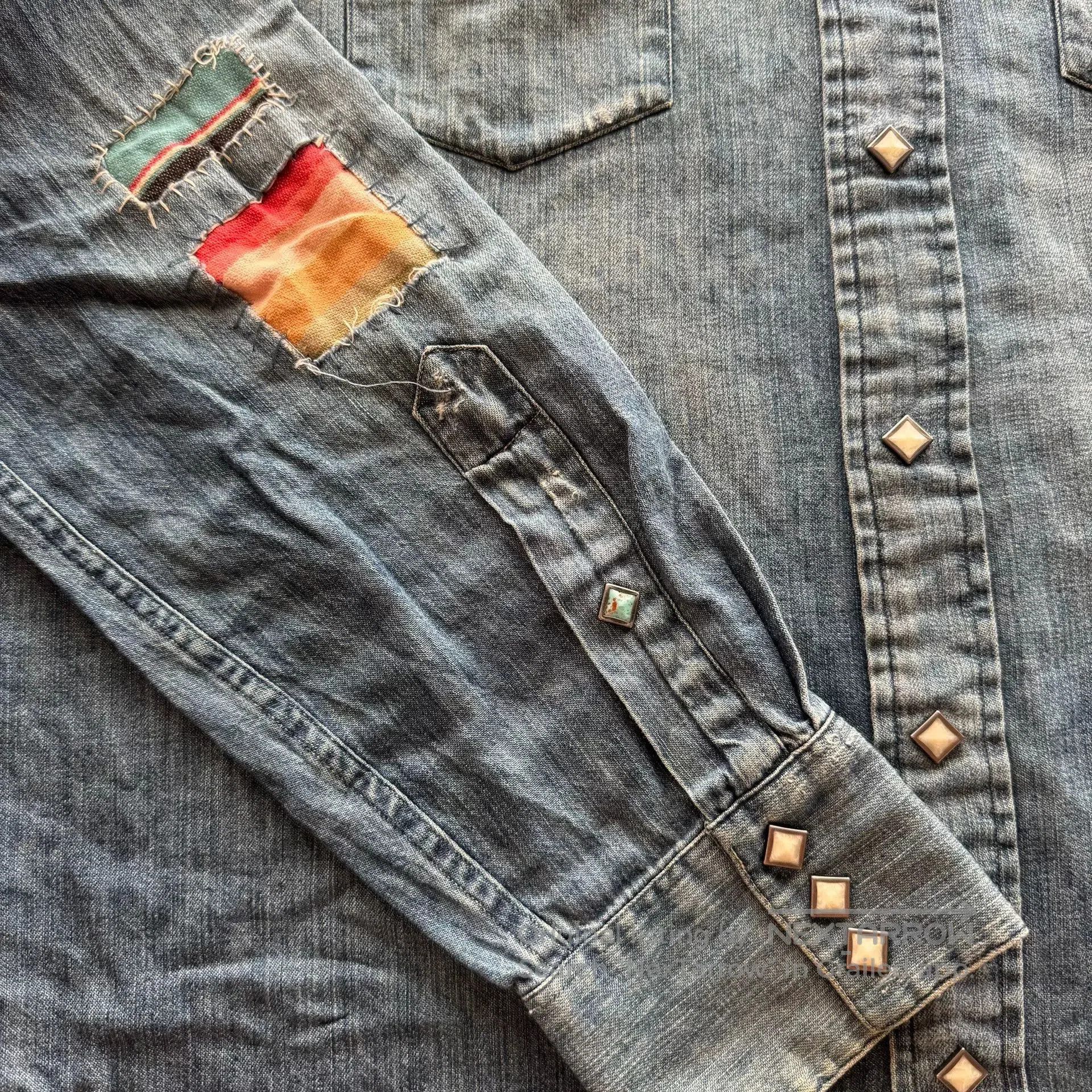 Polo Ralph Lauren Ralph Lauren Southwest Patchwork Denim Shirt. Size US L / EU 52-54 / 3 - 5 Thumbnail