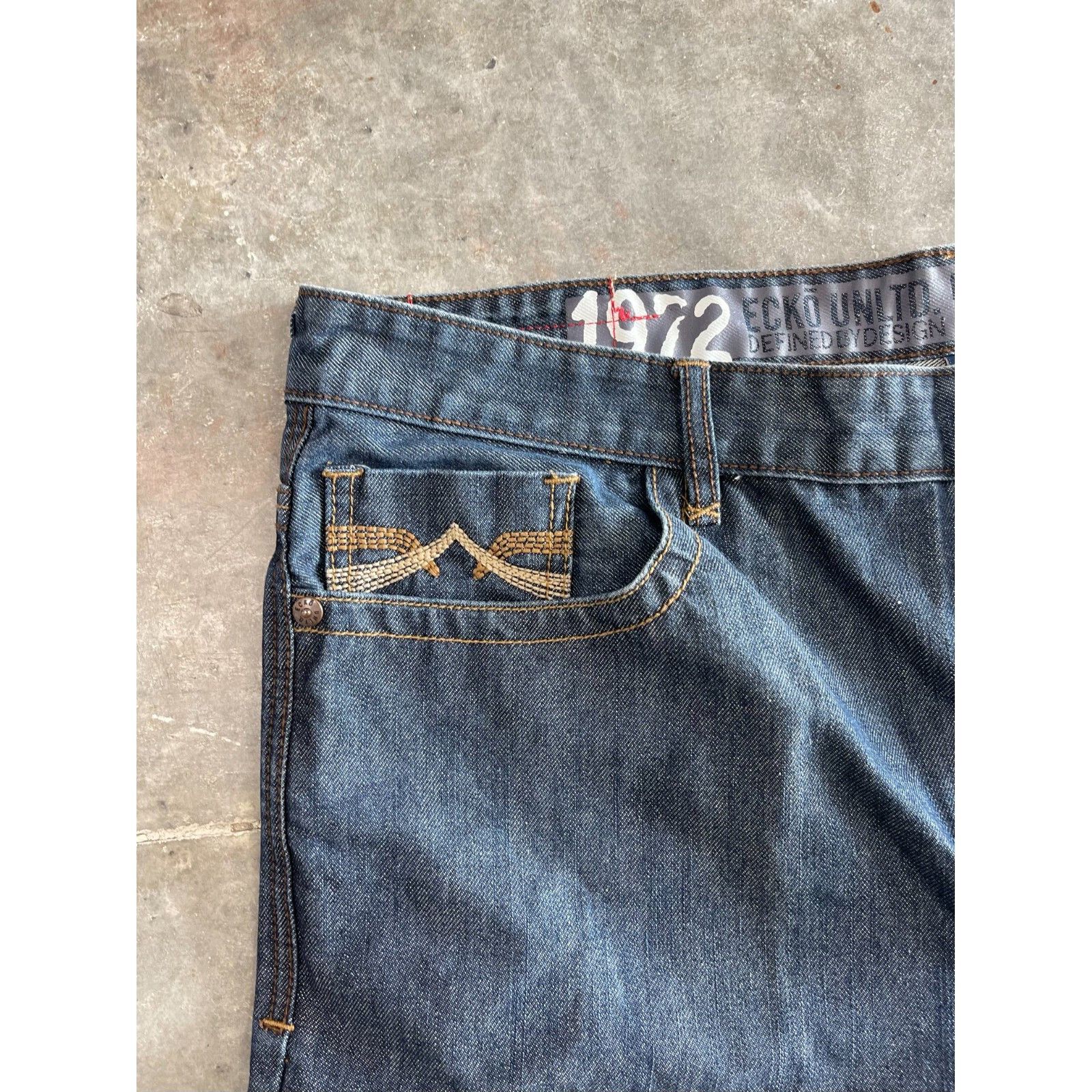 Ecko Unltd. VTG Y2K 90S ECKO UNLTD BLUE DENIM JEAN SHORTS JORTS BAGGY SK Size US 42 / EU 58 - 7 Thumbnail