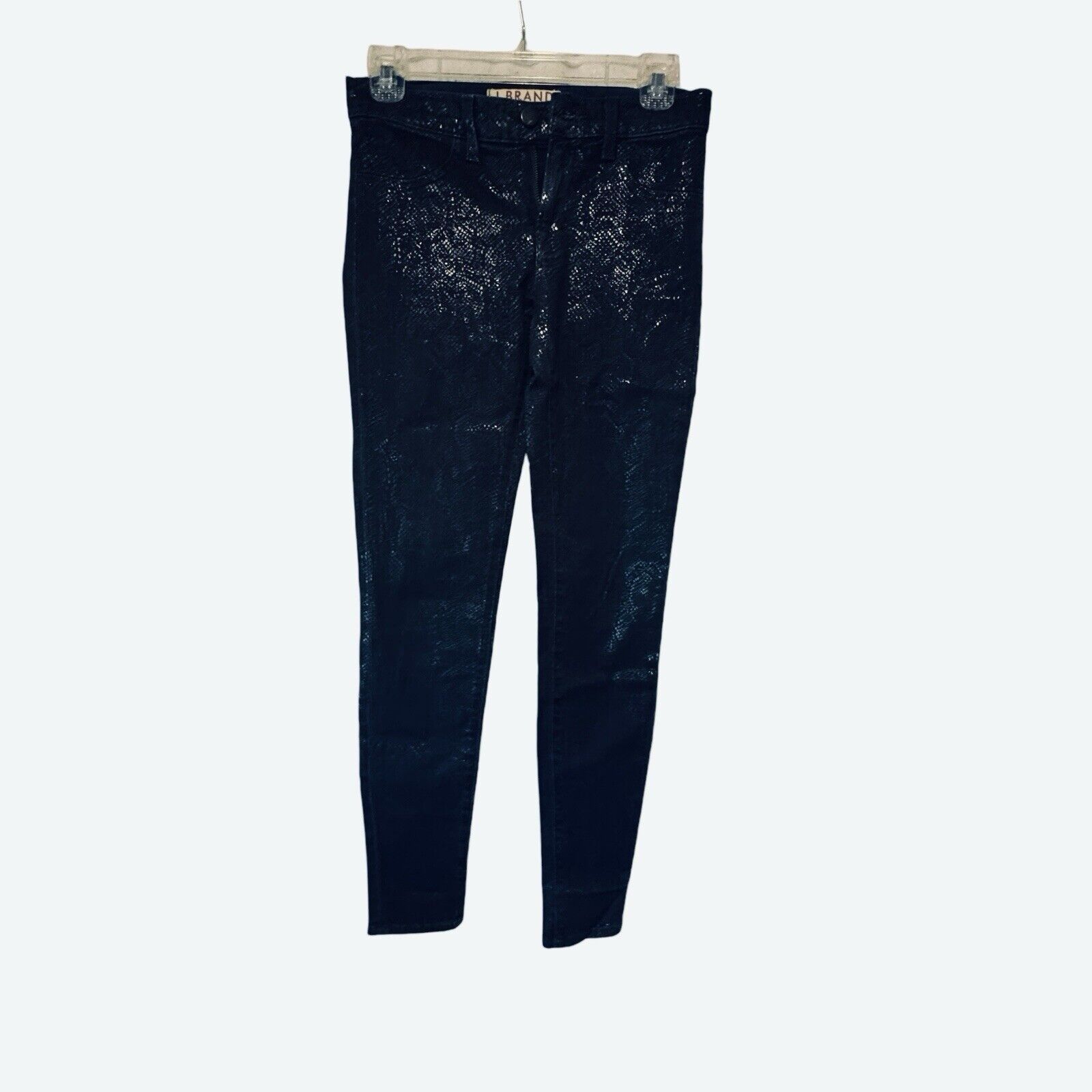 J Brand J Brand Super Skinny Indigo Boa Jean Metalic Sz 25 BO120215 Size 25" / US 0 / IT 36 - 1 Thumbnail