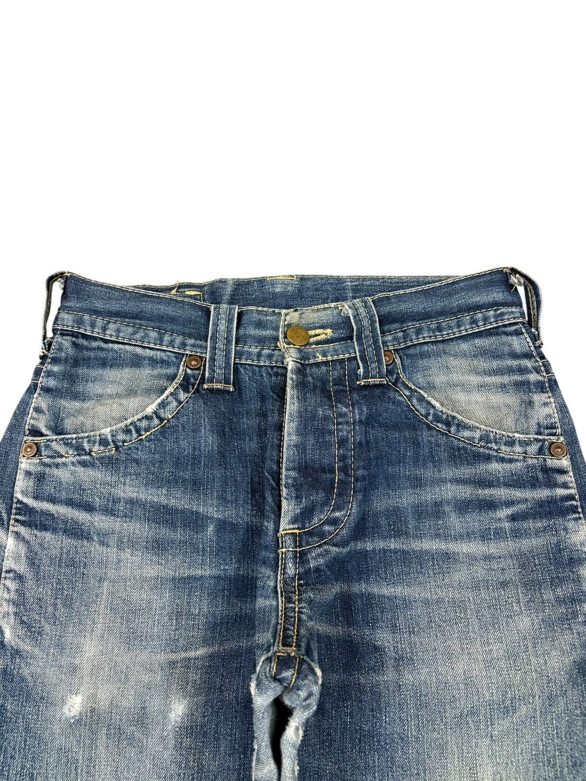 Lee Vintage Japanese Lee Union Made Mud Wash Distress Loose Jean Size US 29 - 3 Thumbnail
