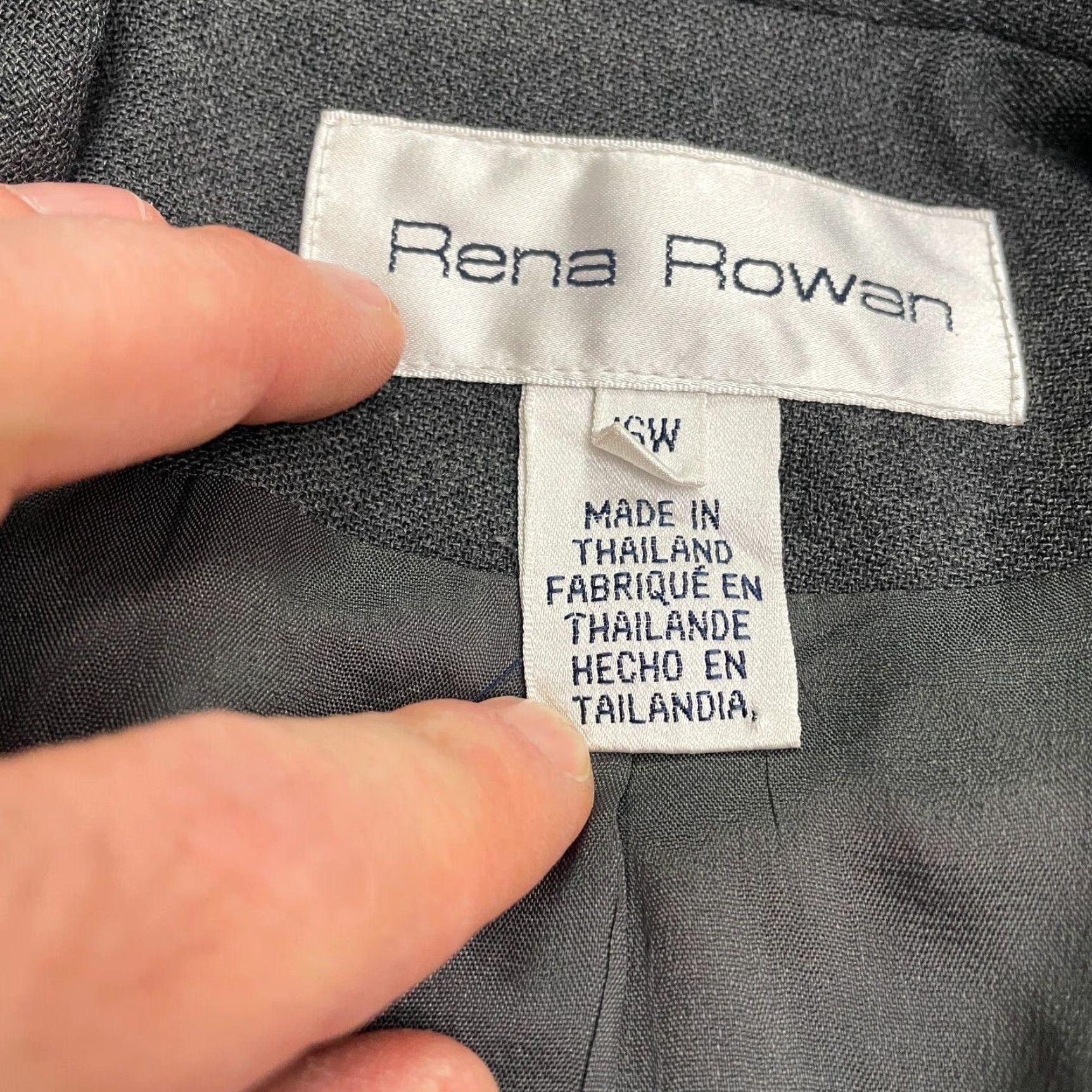 Doublet Rena Rowan Wool Blazer Jacket 16W Womens Gray Double Breasted Business Work Size XXL / US 16-18 / IT 52-54 - 5 Thumbnail