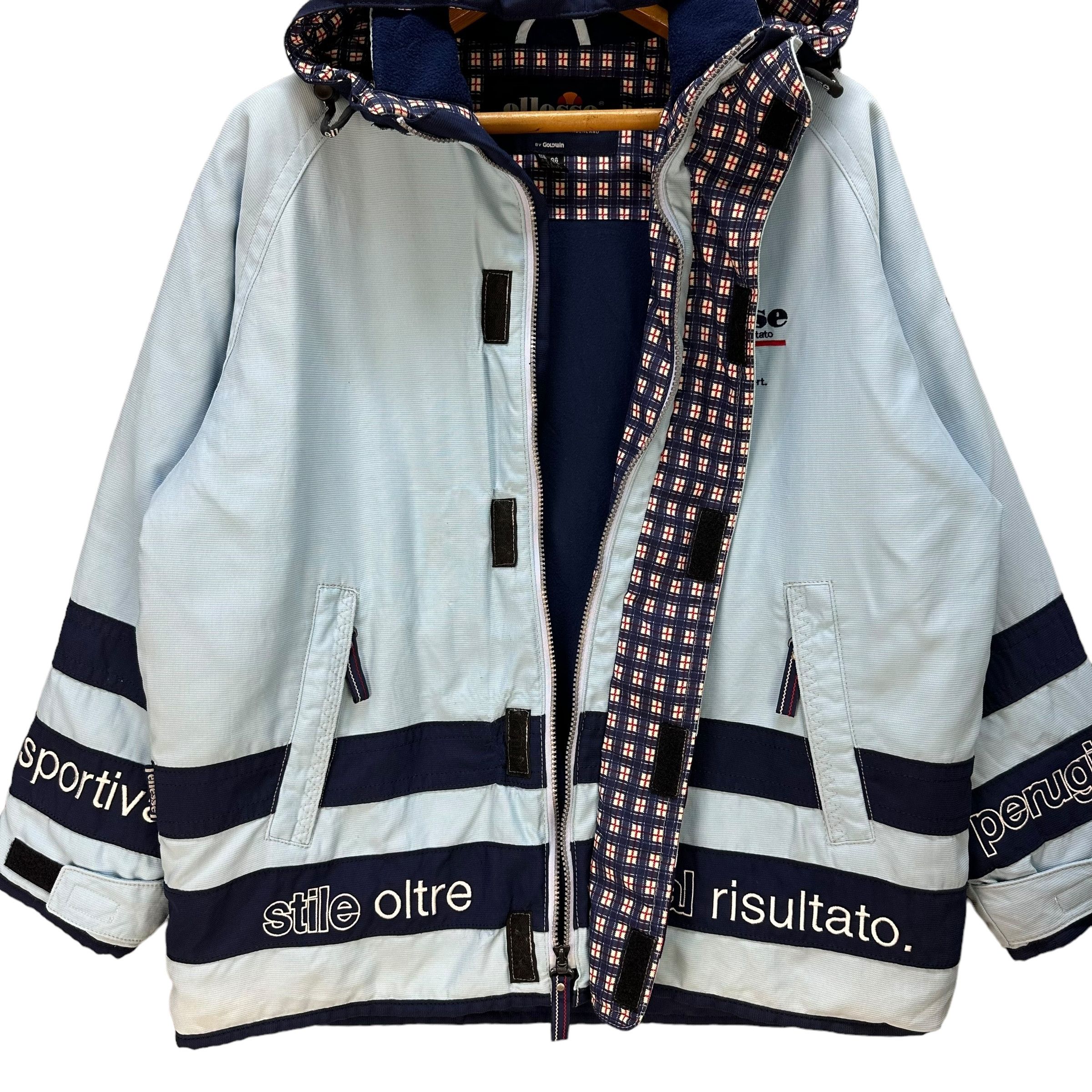 Ellesse Vintage ELLESSE Light Blue Hooded Ski Jacket #A42-0961 Size US L / EU 52-54 / 3 - 8 Thumbnail