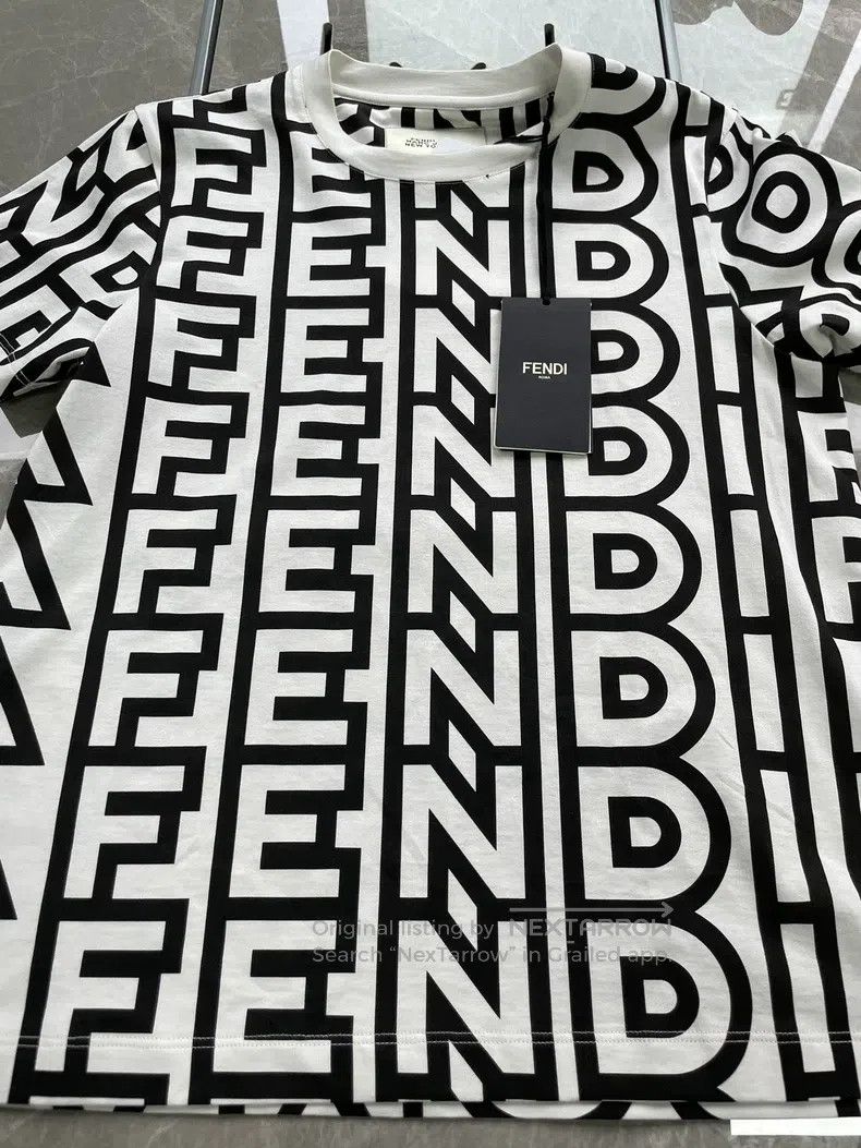 Fendi Letter Printed Short Sleeve
