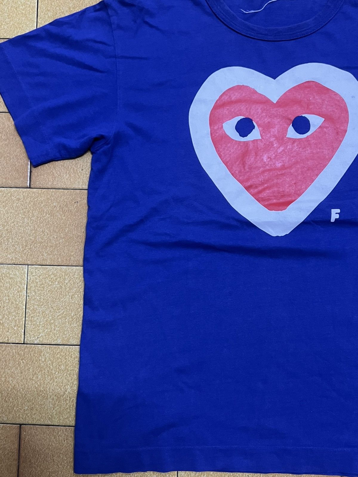 Comme des Garcons VTG Comme des Garçons PLAY Big Heart Purple SINGLE STITCH Size US S / EU 44-46 / 1 - 11 Thumbnail